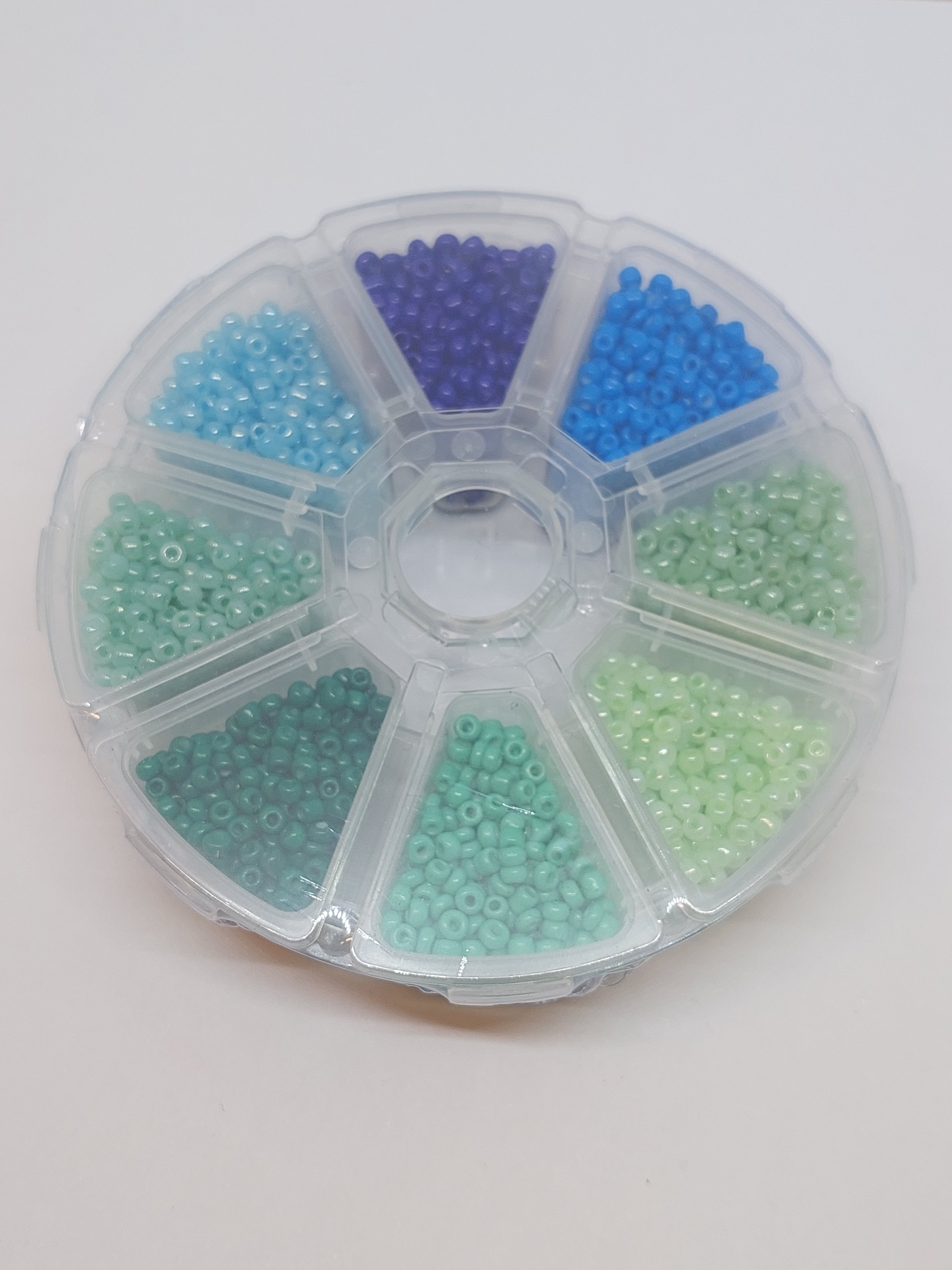 Kralenbox blauw/groen