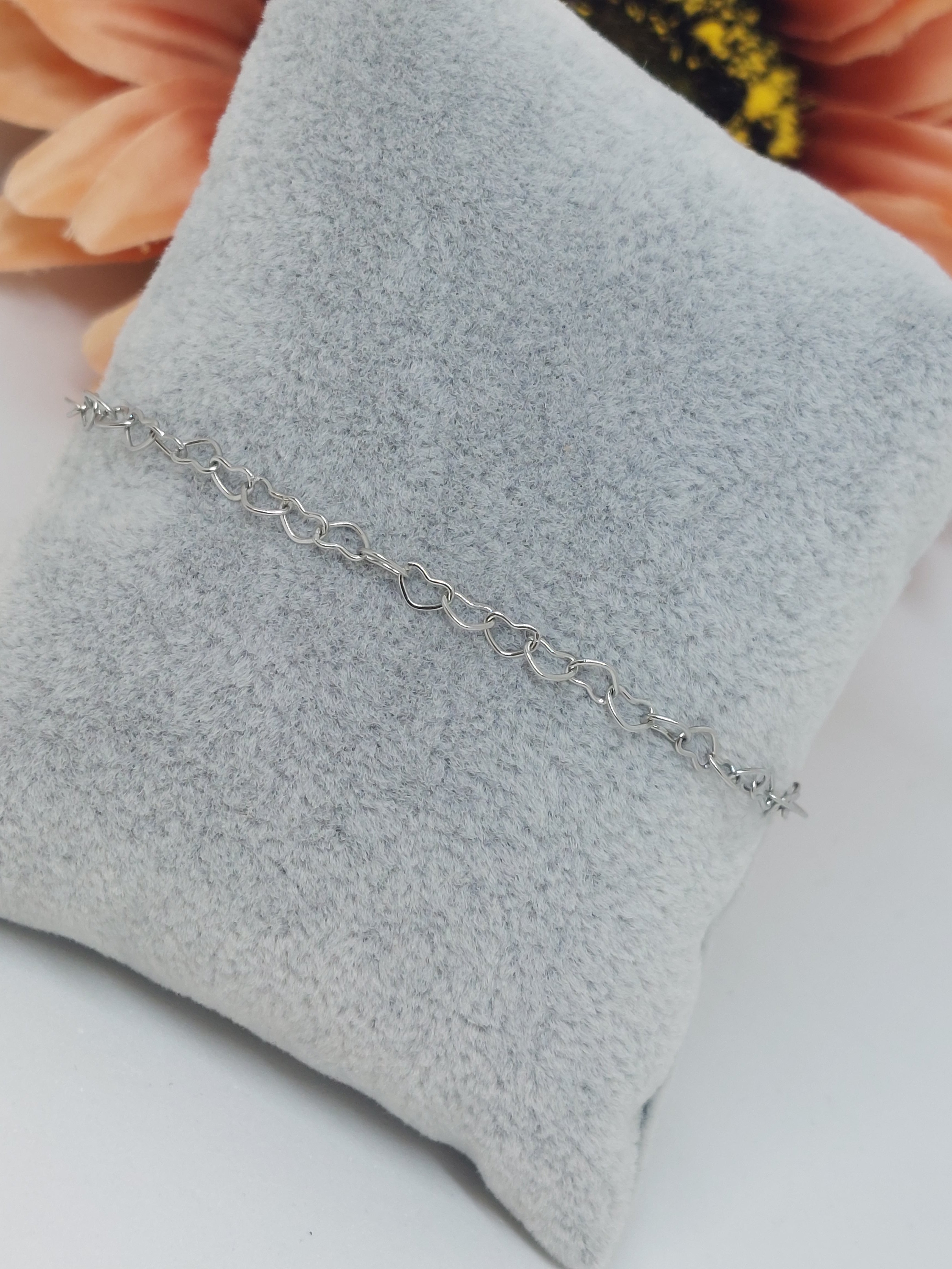 Armband hartjes (RVS)