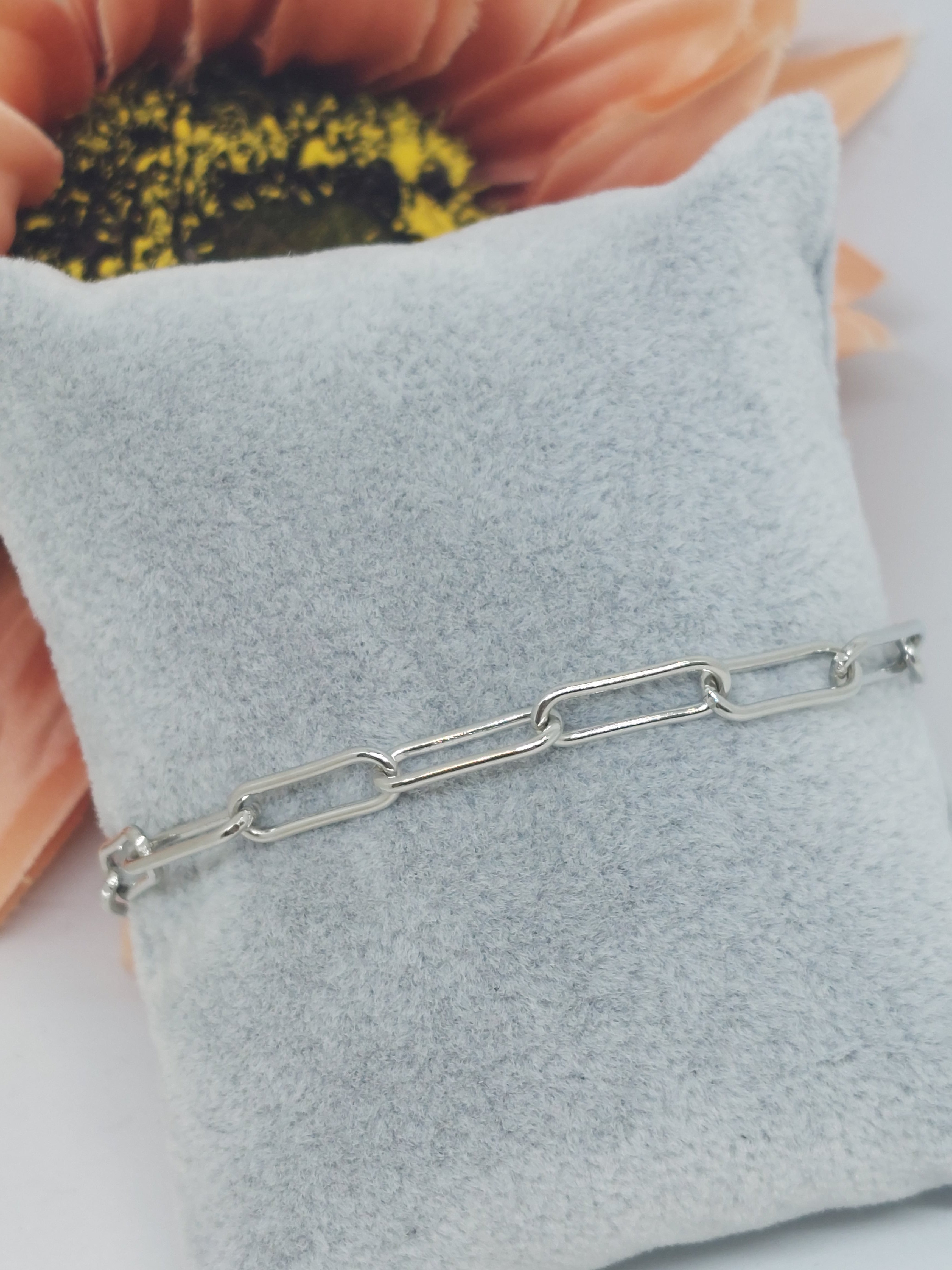 Armbandje paperclip (RVS)