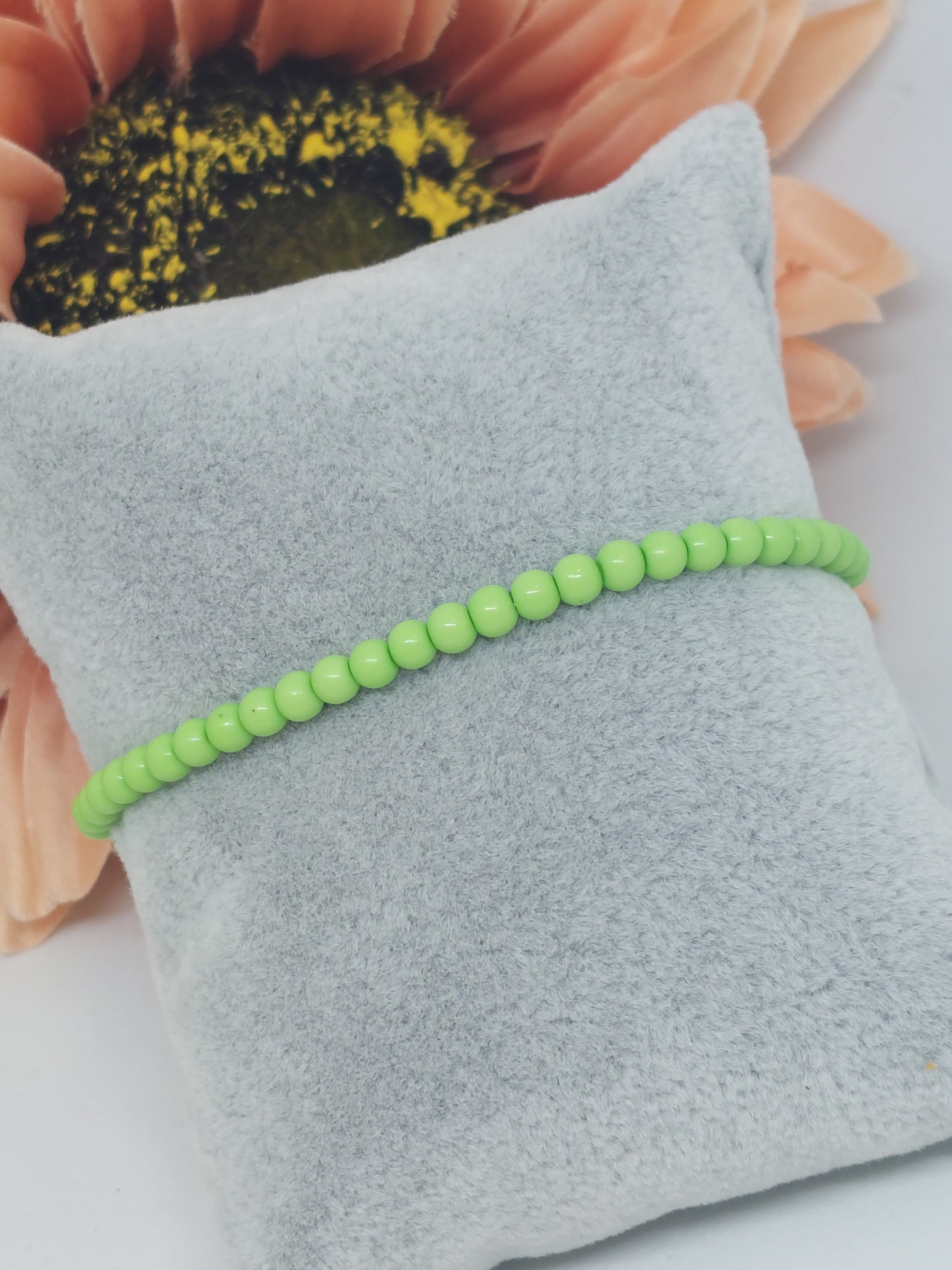 Kralen armband groen (4mm)