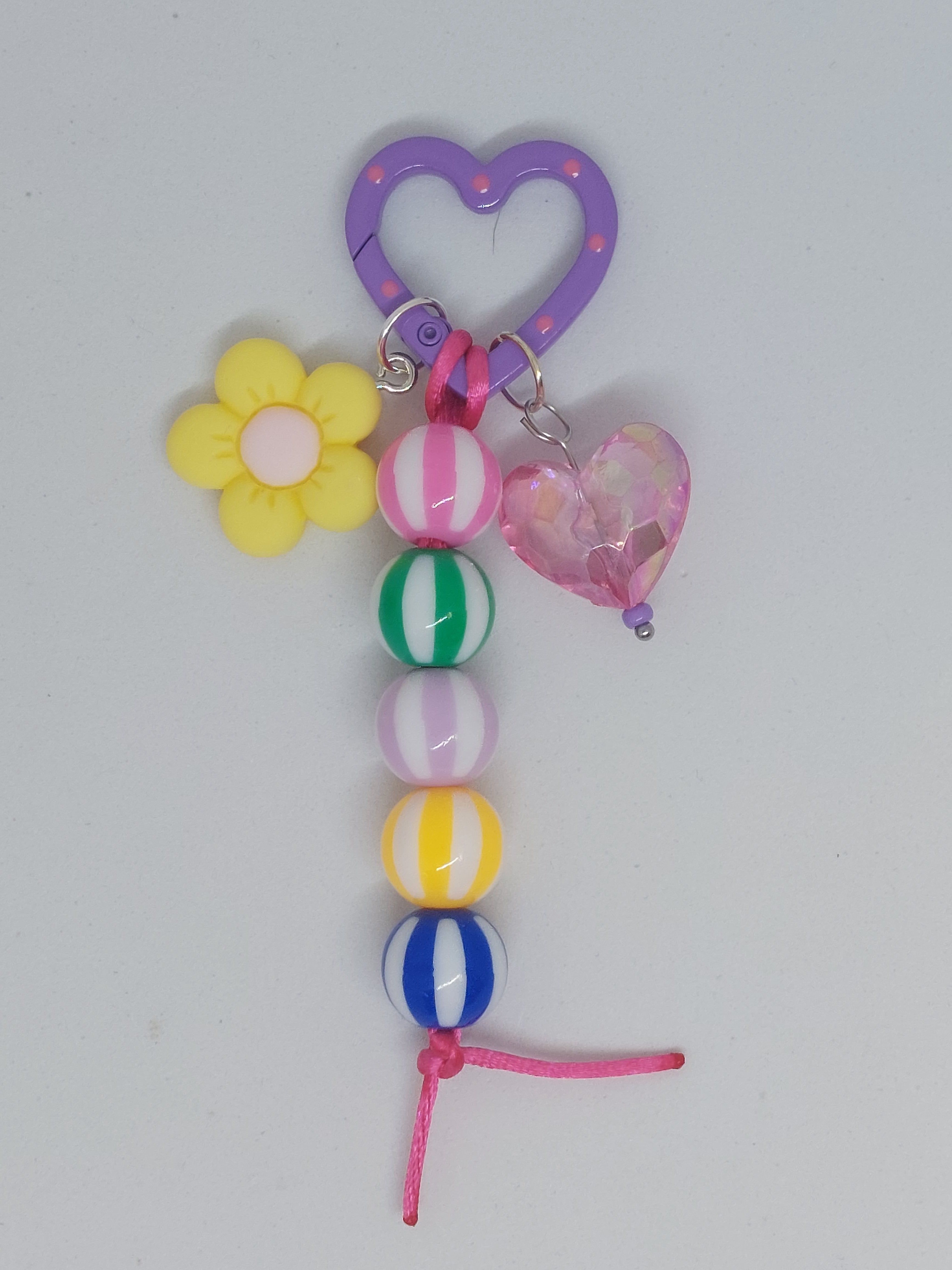 Sleutelhanger hart lila