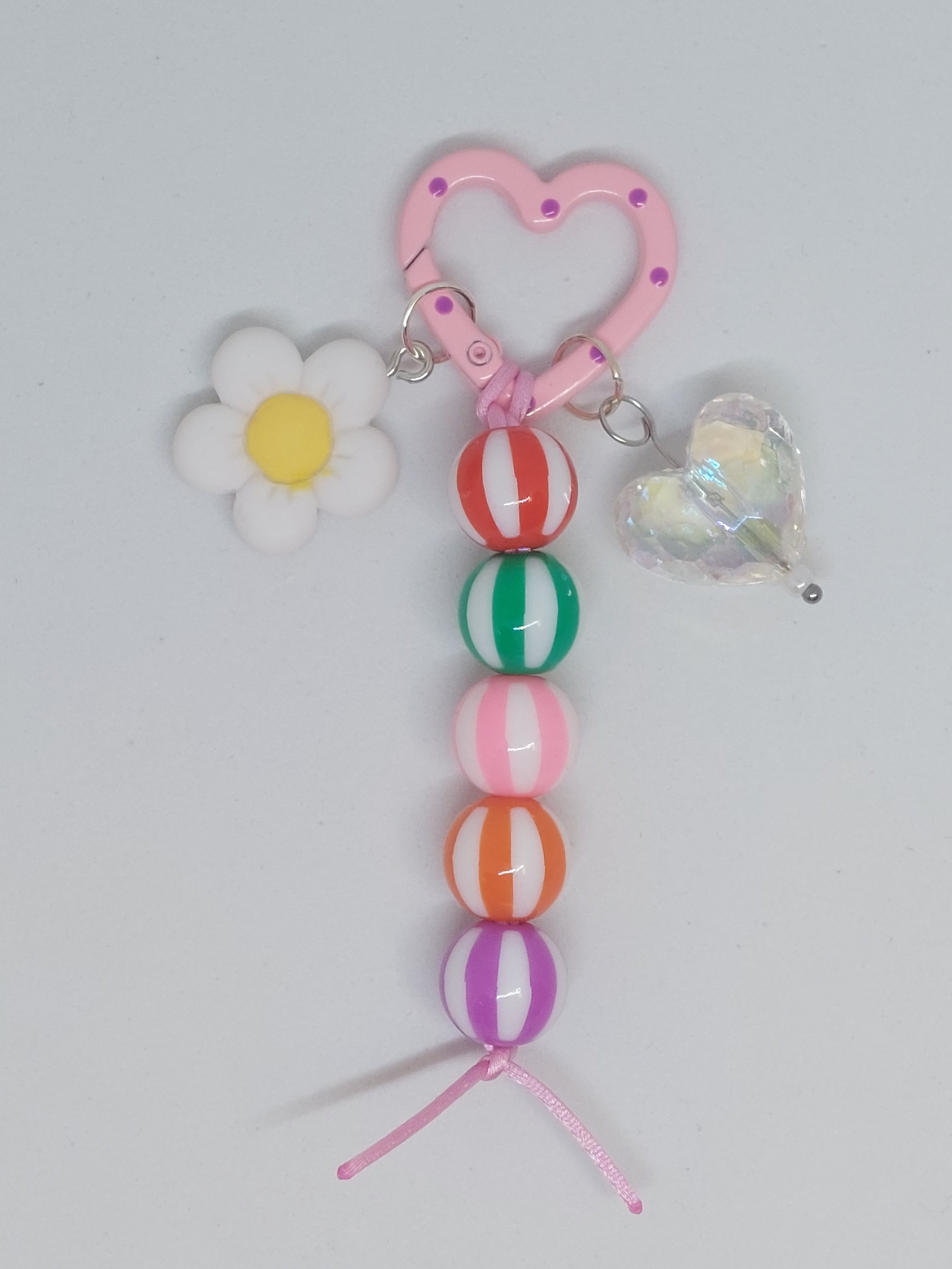 Sleutelhanger hart roze