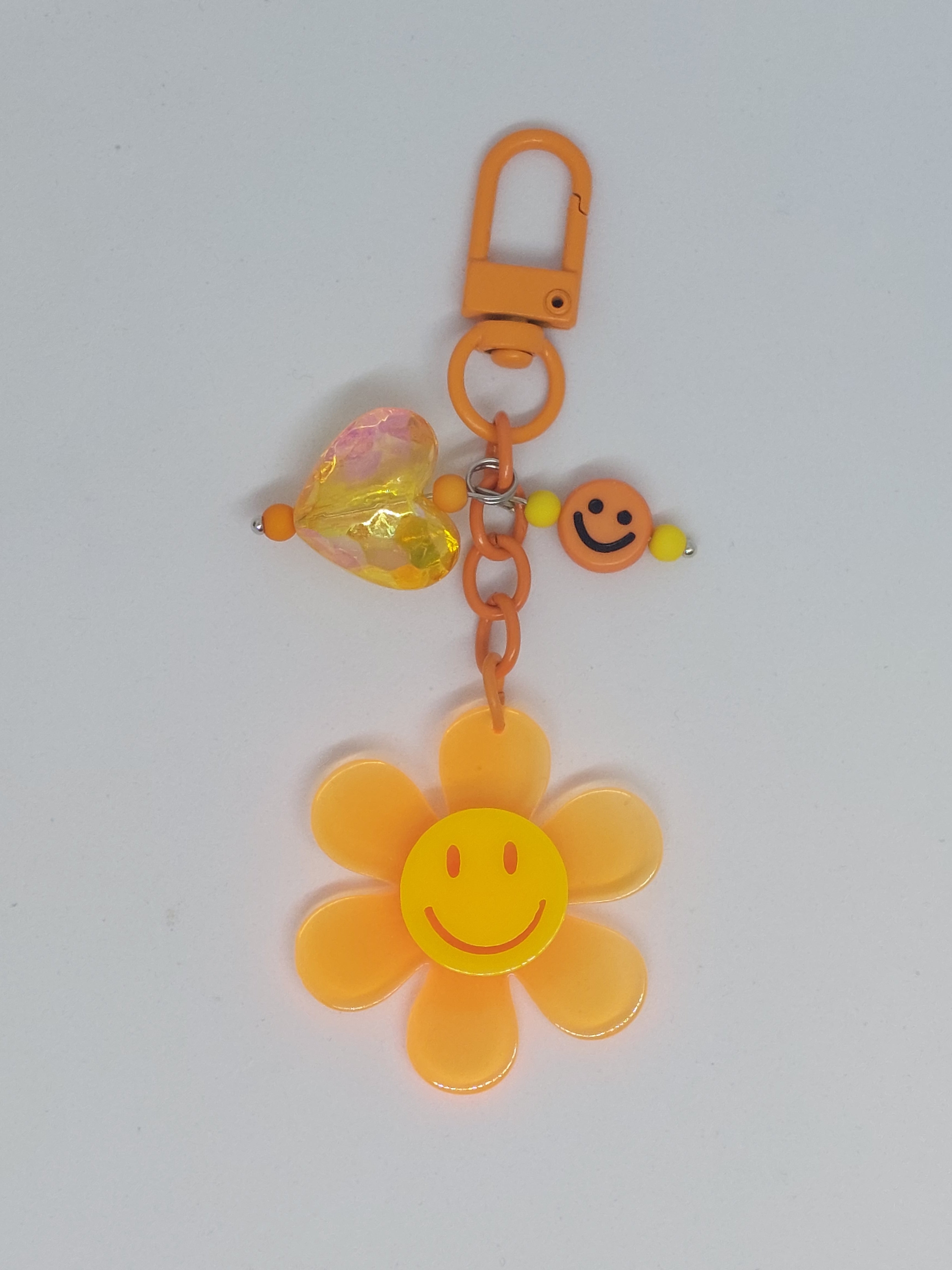Sleutelhanger flower oranje