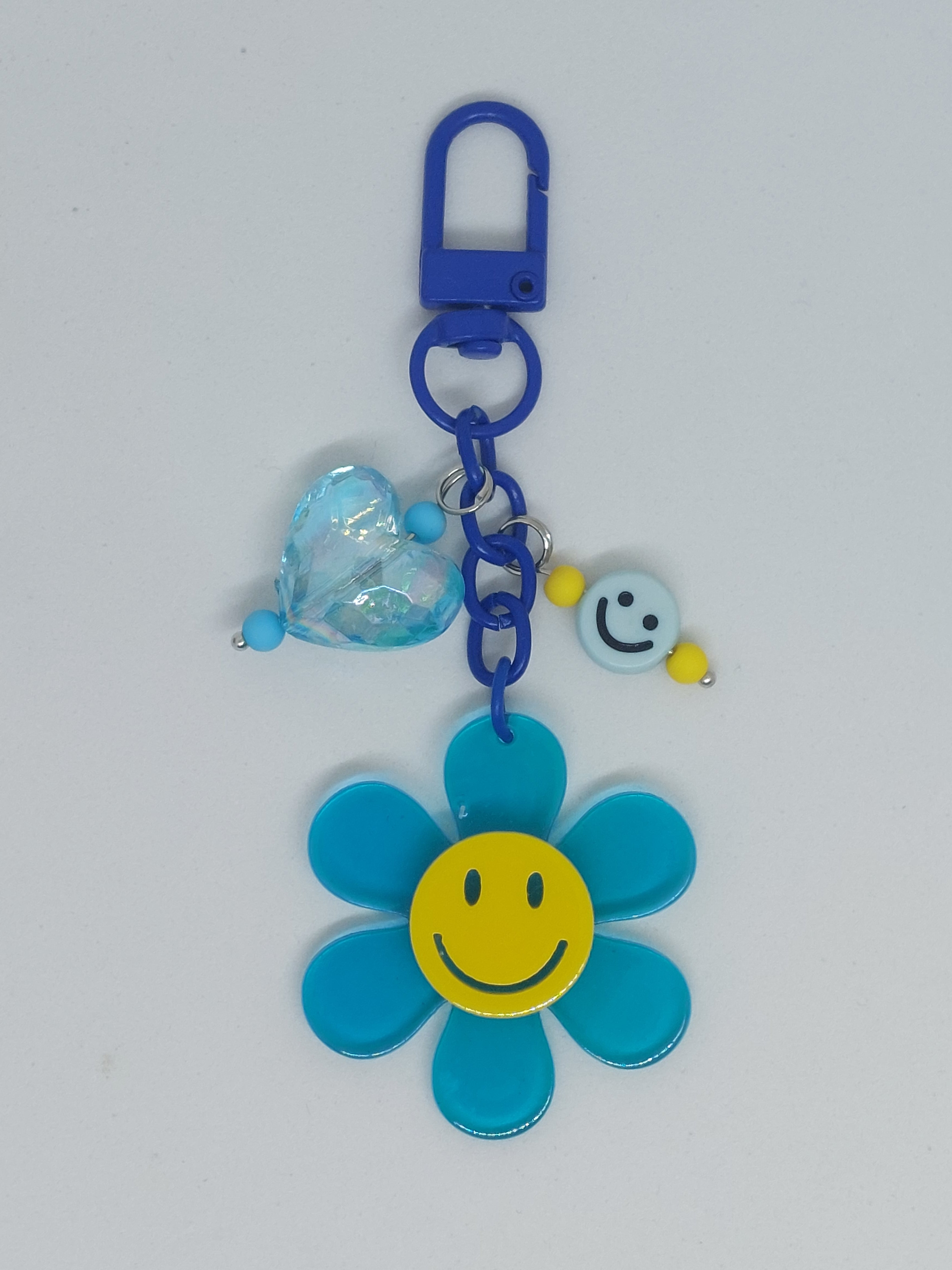 Sleutelhanger flower blauw