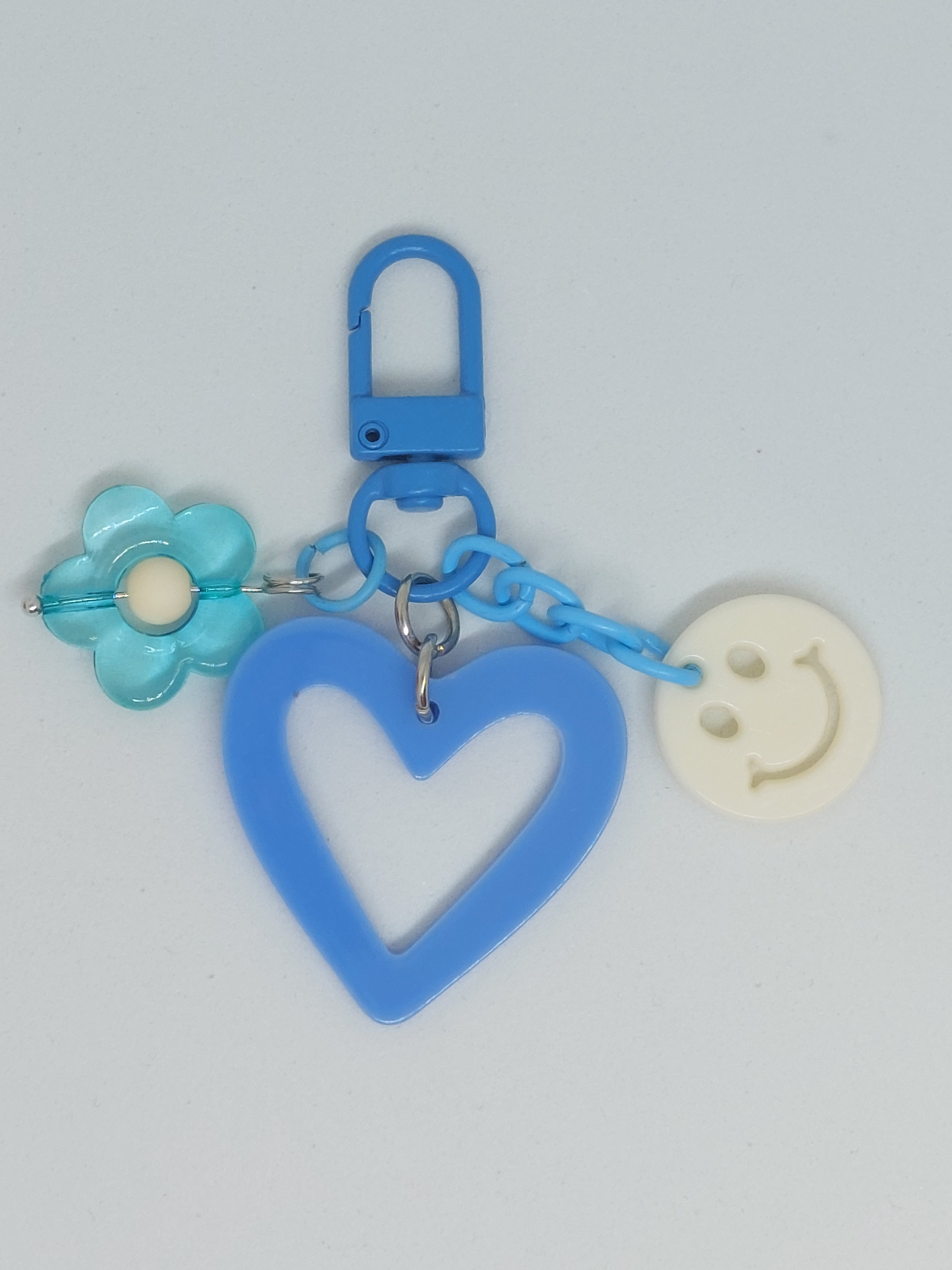 Sleutelhanger hartje blauw