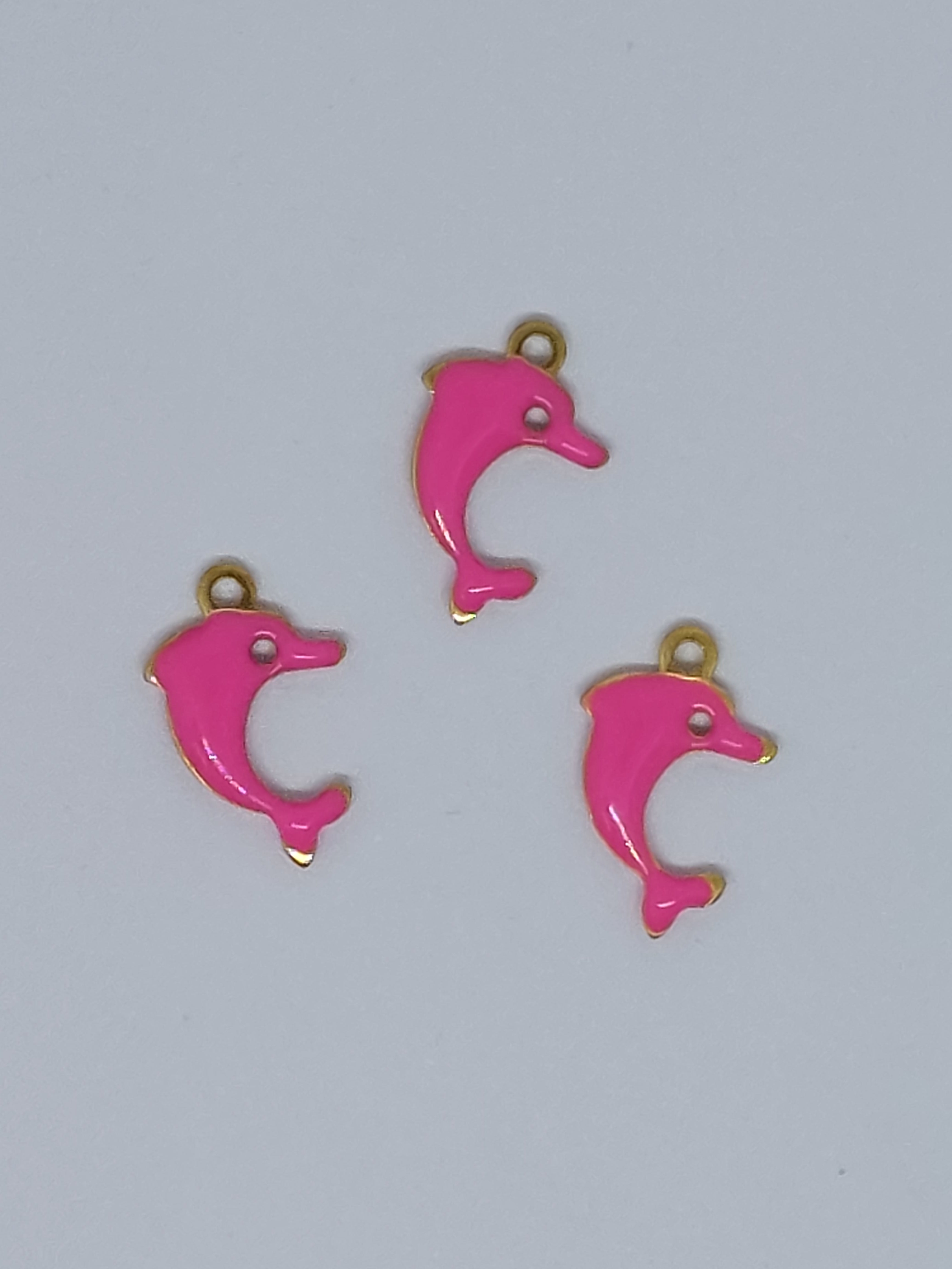Bedel dolfijn roze RVS