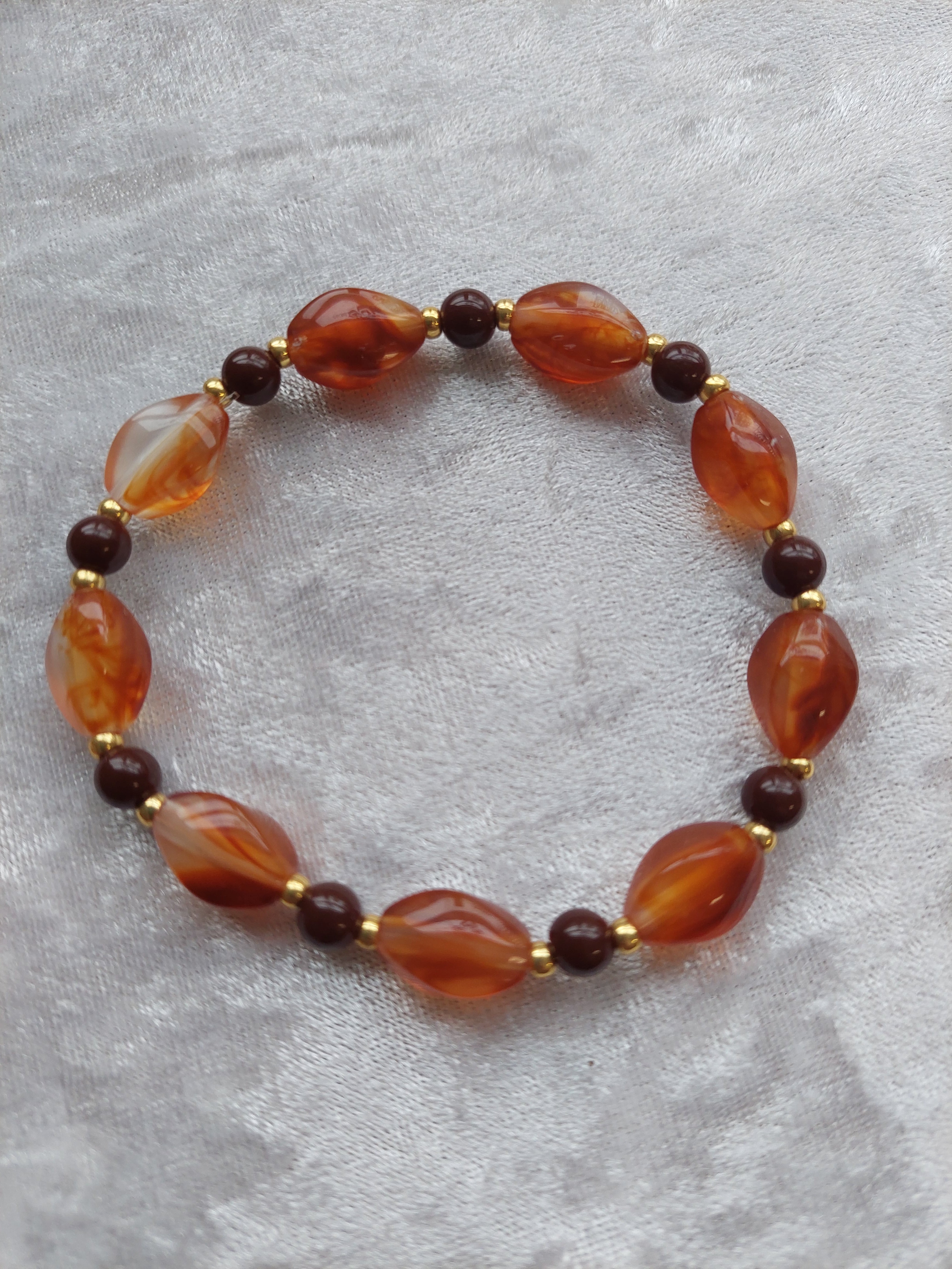 Armband brown stone mix