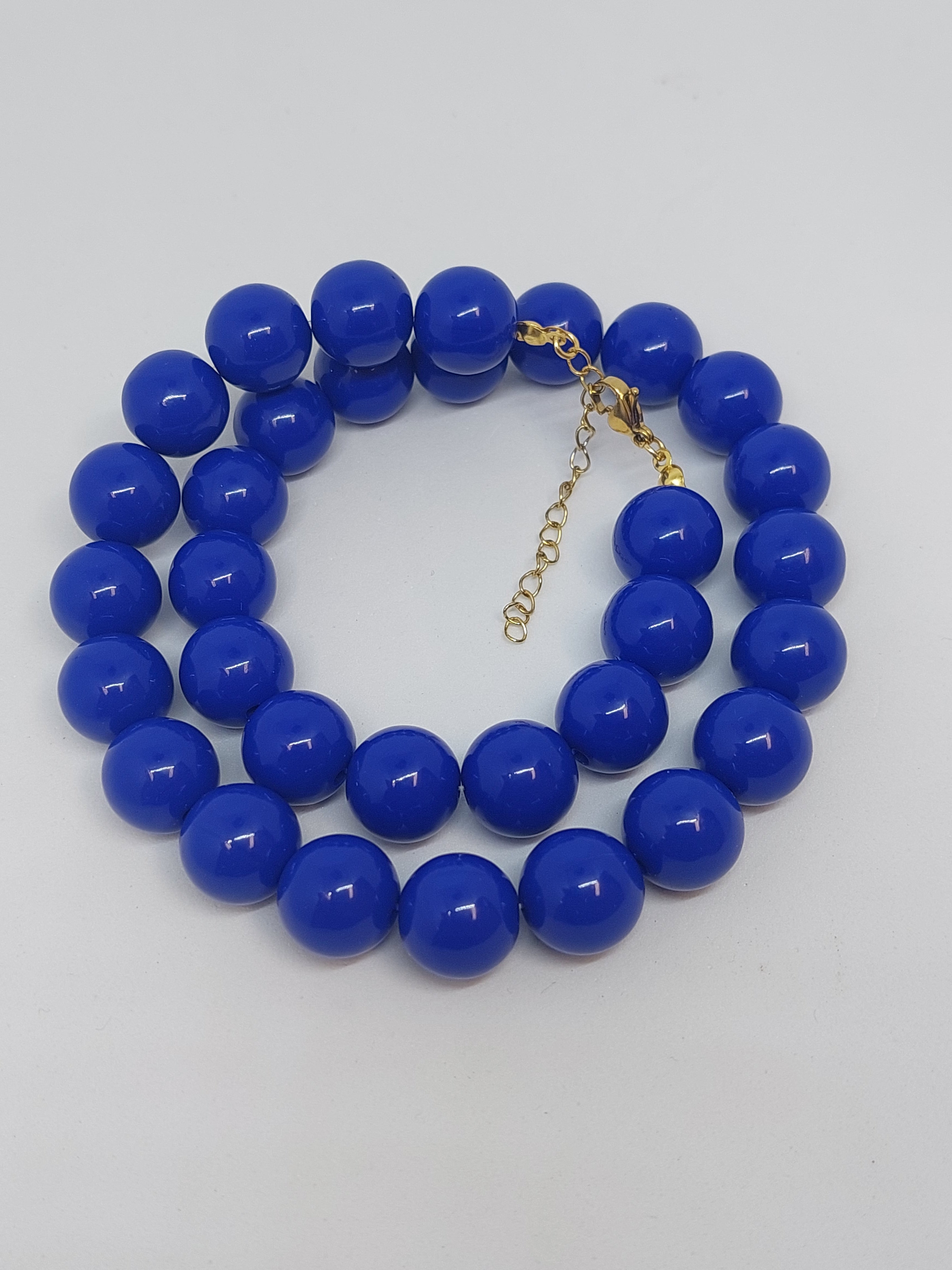 Kralenketting donker blauw