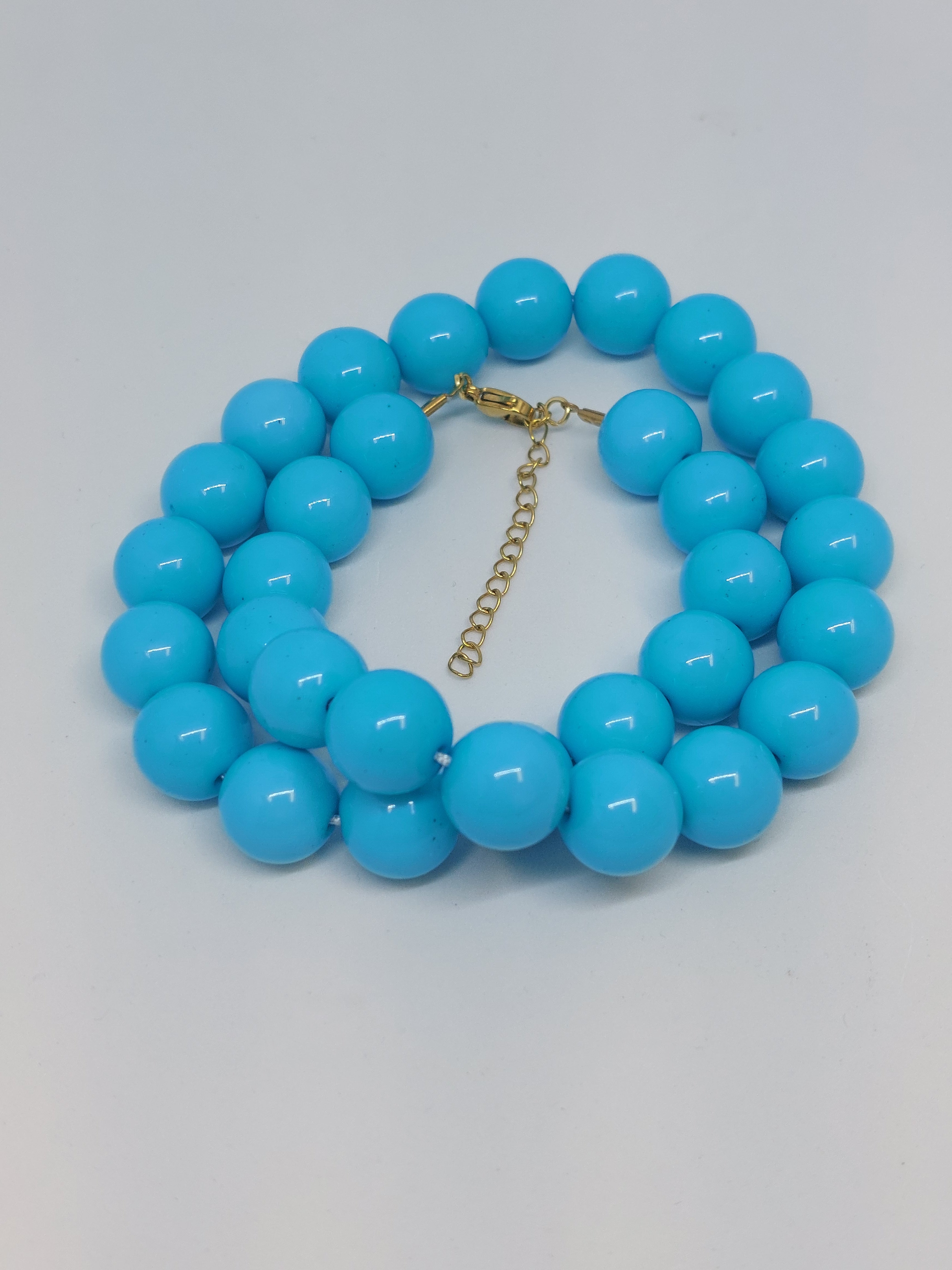 Kralenketting turquoise blauw