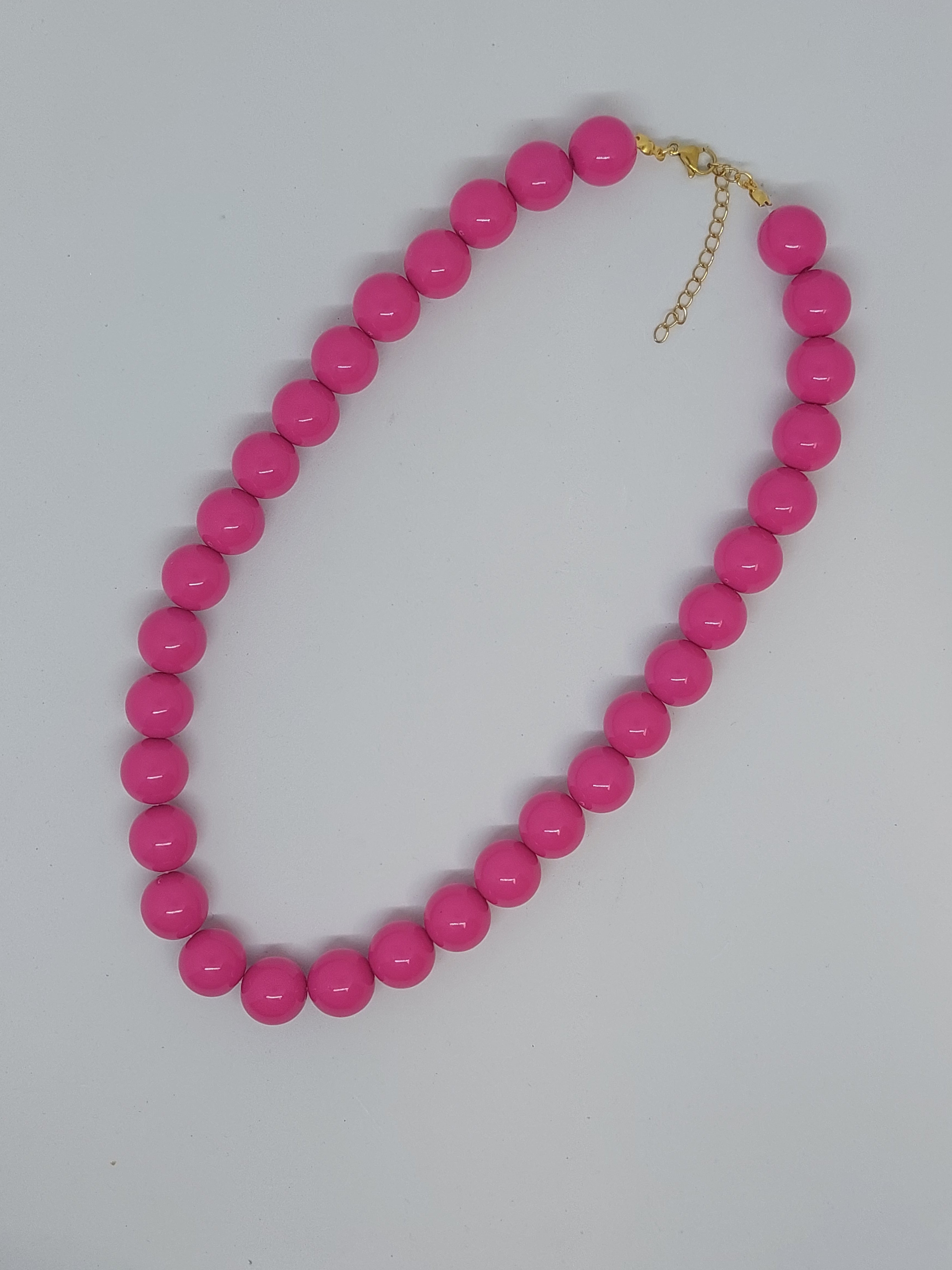 Kralenketting magenta pink