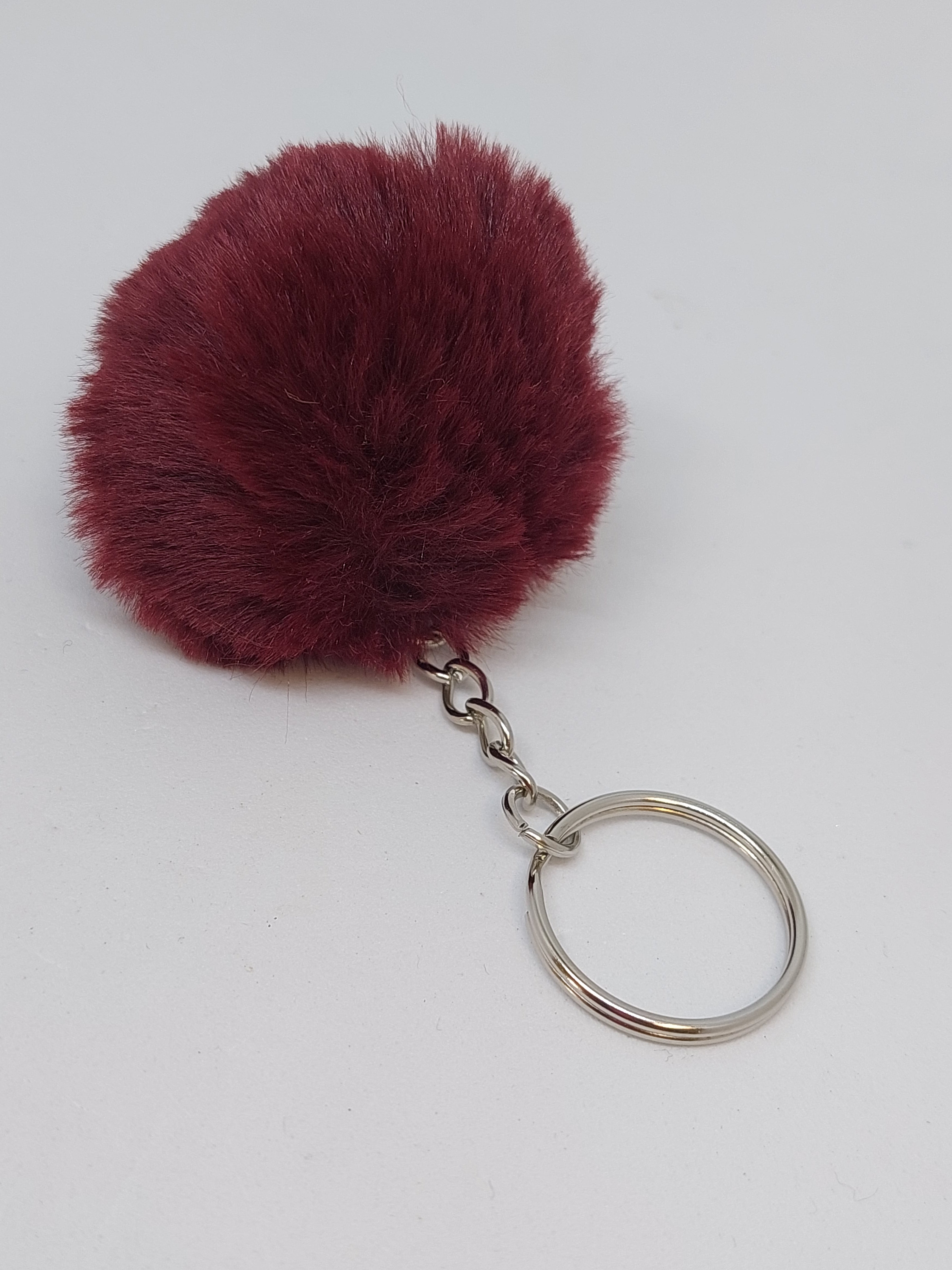 Sleutelhanger pluche Wijnrood