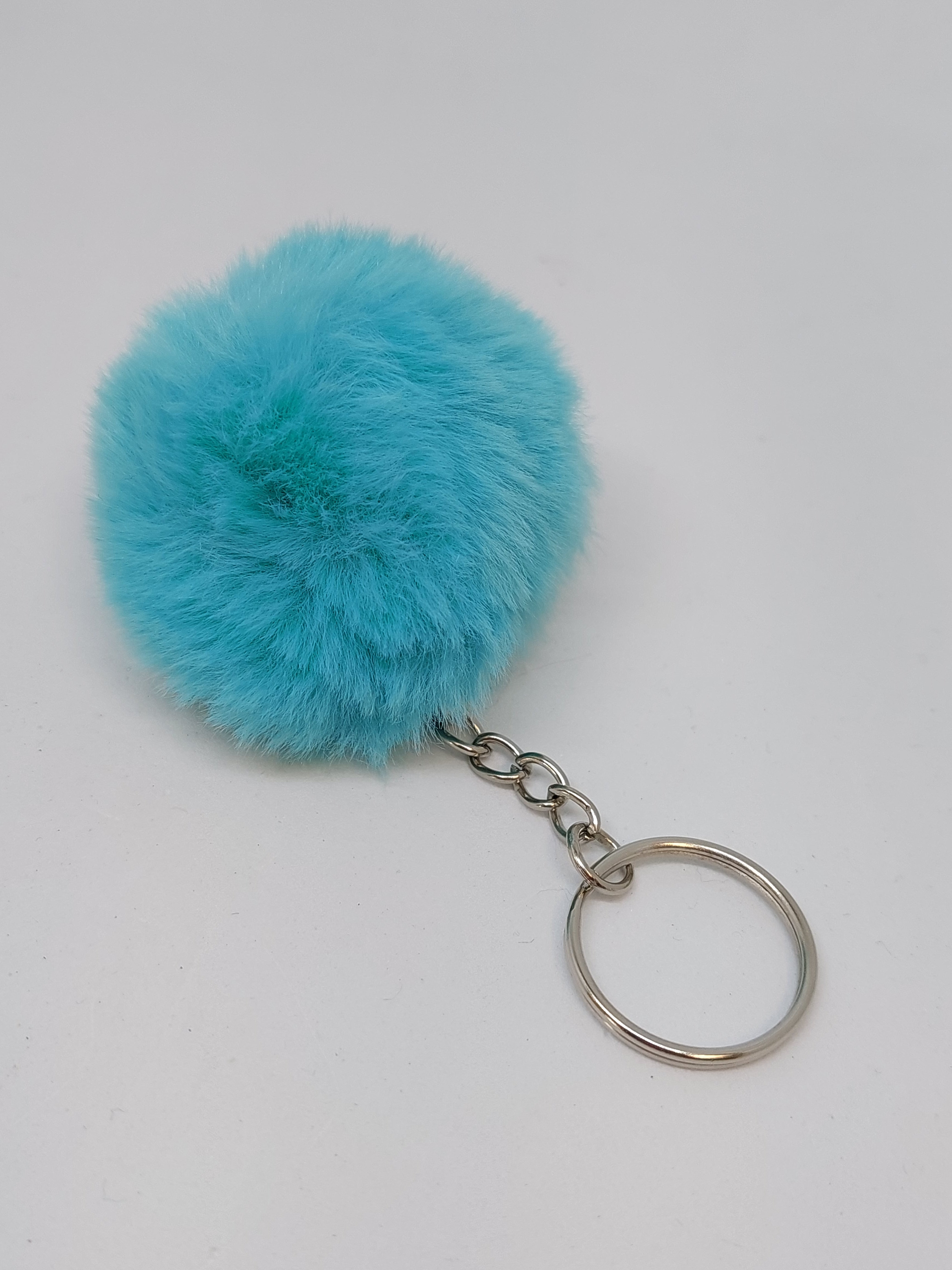 Sleutelhanger pluche turquoise