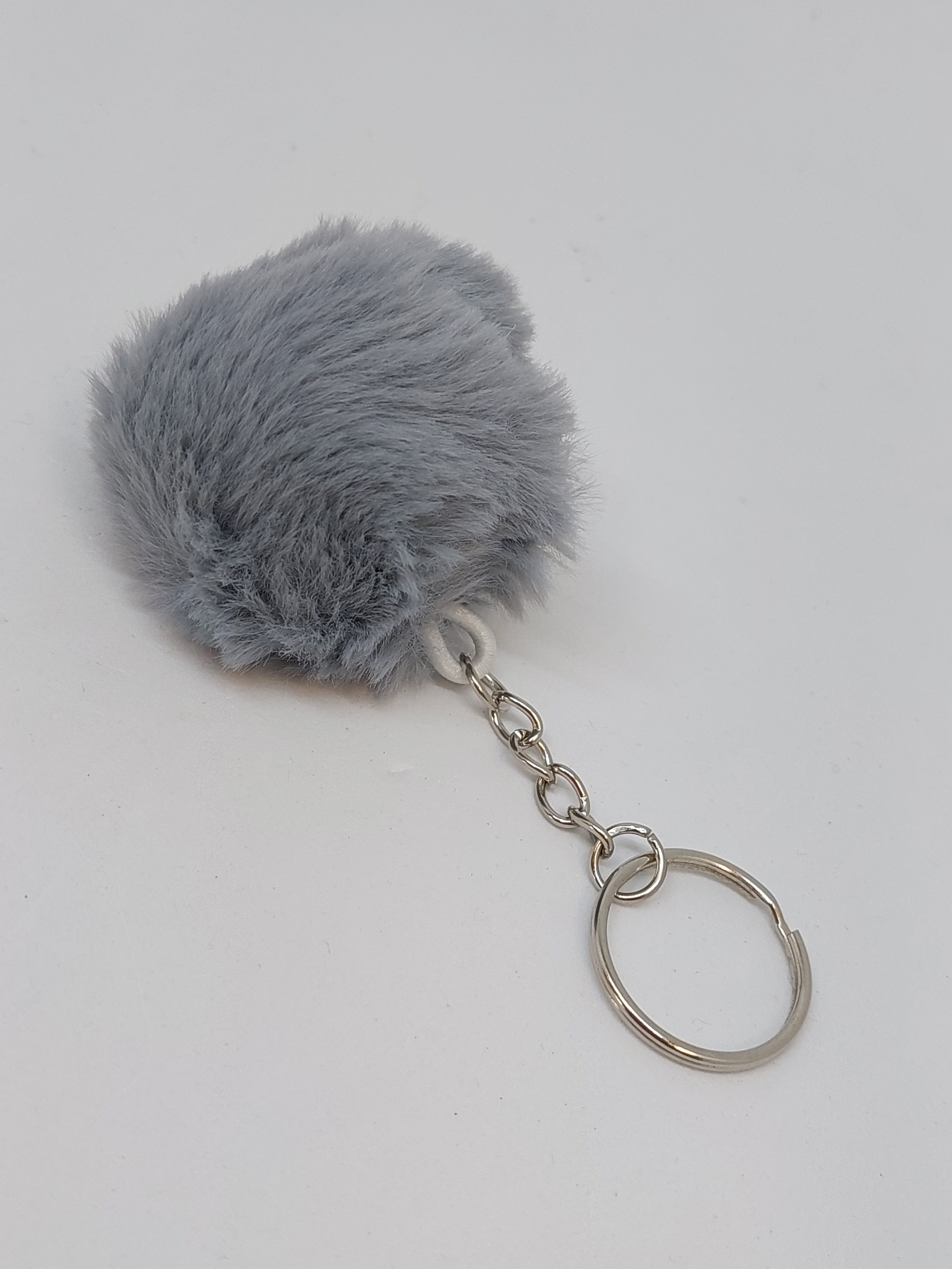 Sleutelhanger pluche Grijs
