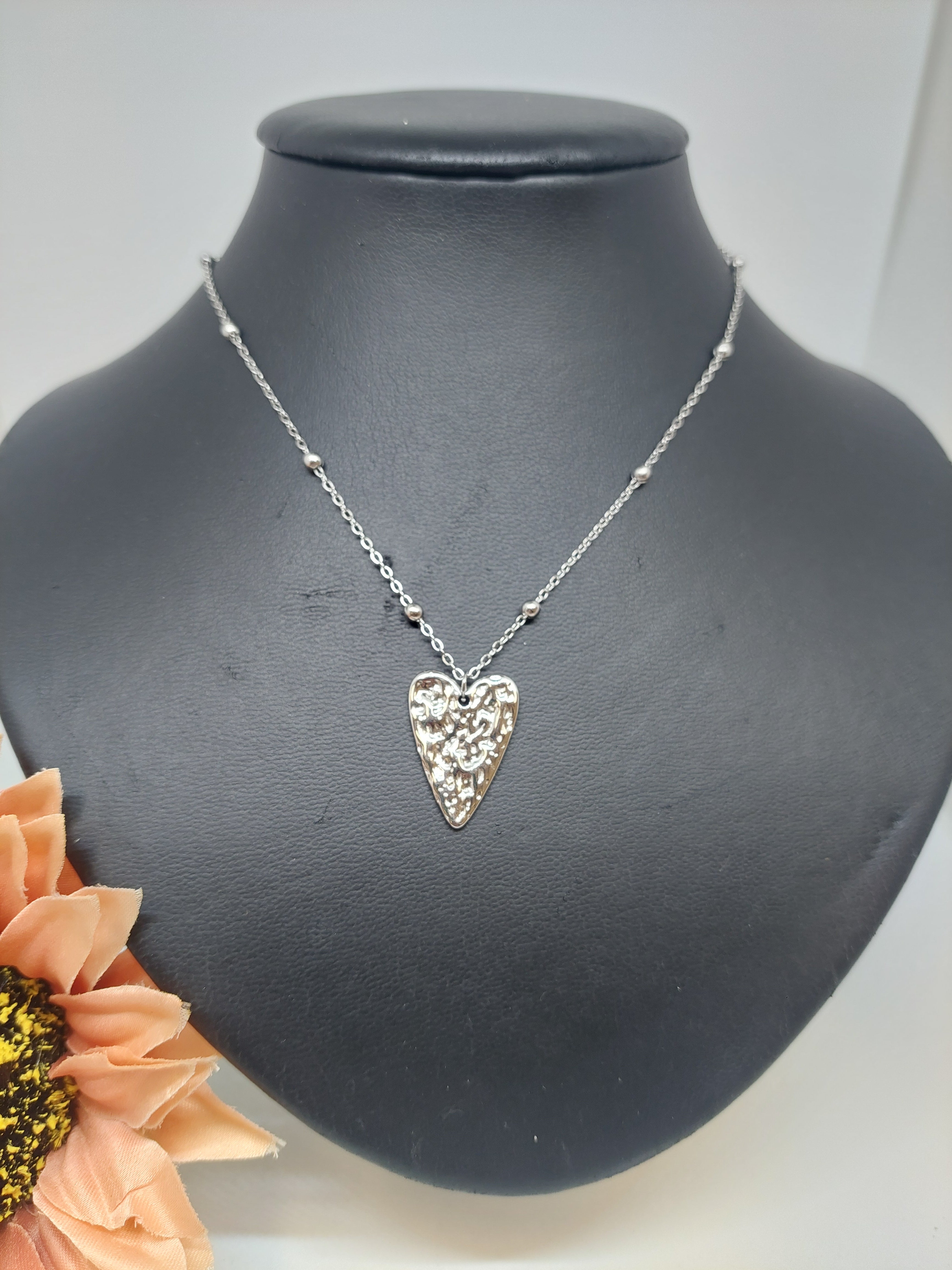 Ketting Hart IV zilverkleurig (RVS)