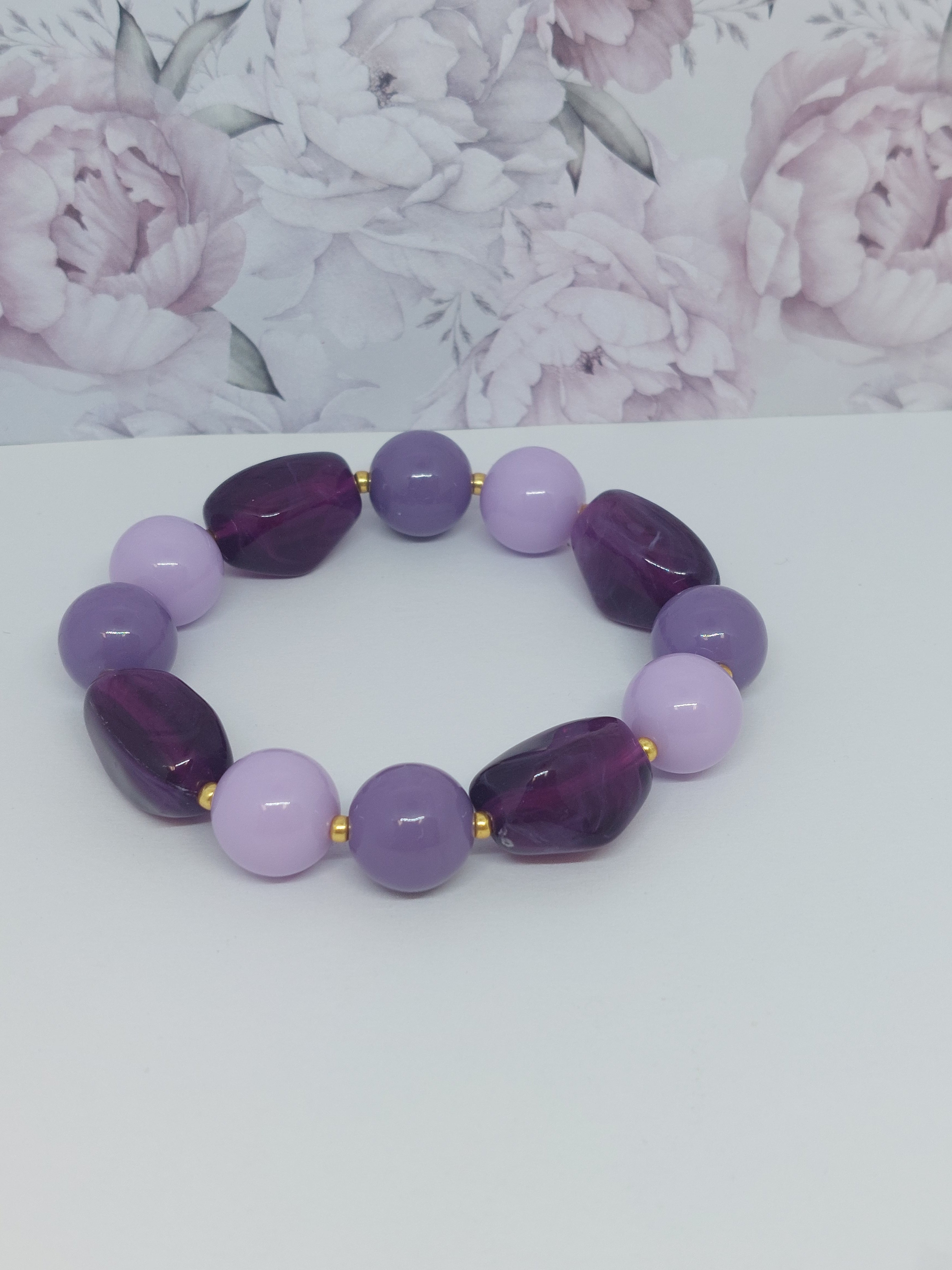 Kralen armband Mix Paars/lila