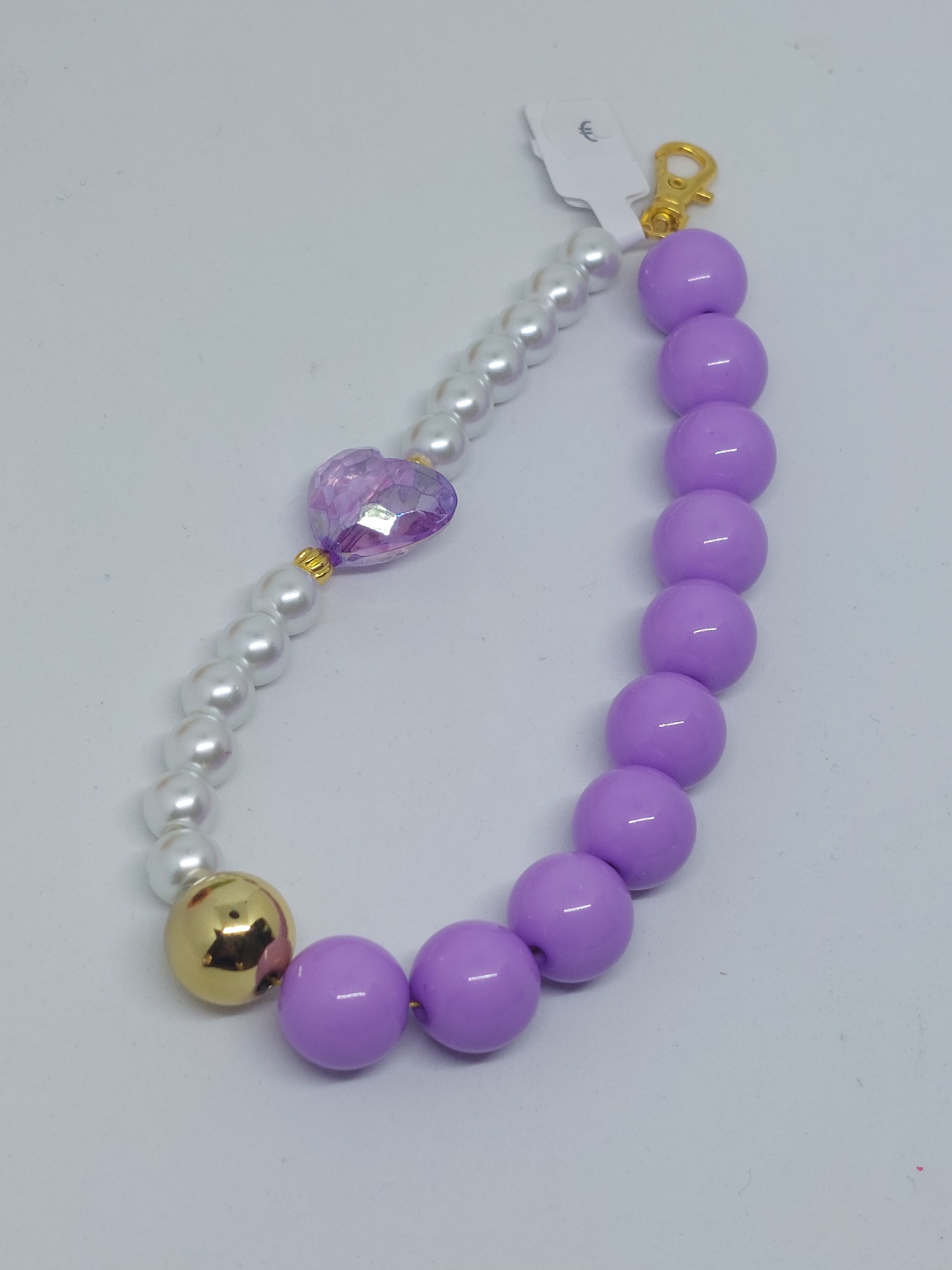 Telefoonkoord Paars hart