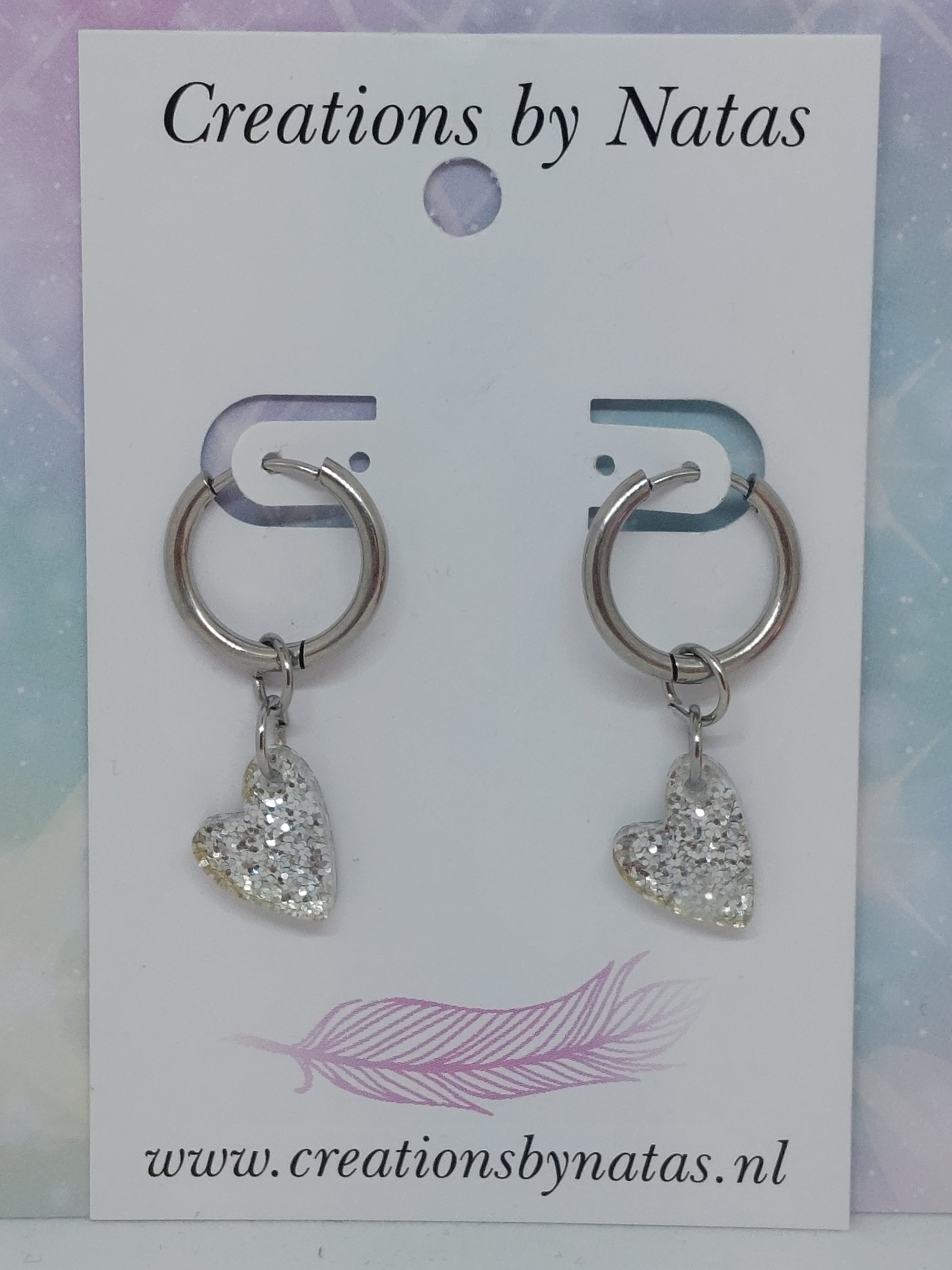 Oorbel Hartje zilver