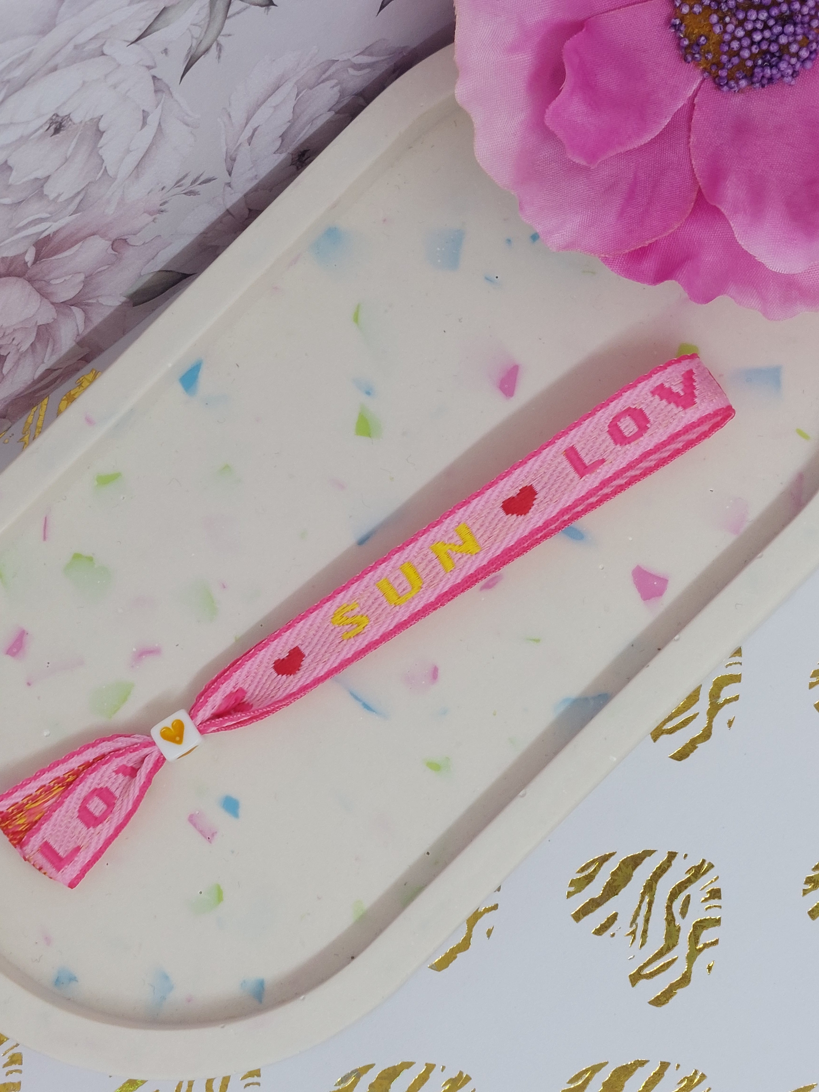Lint armbandje "sun lover"