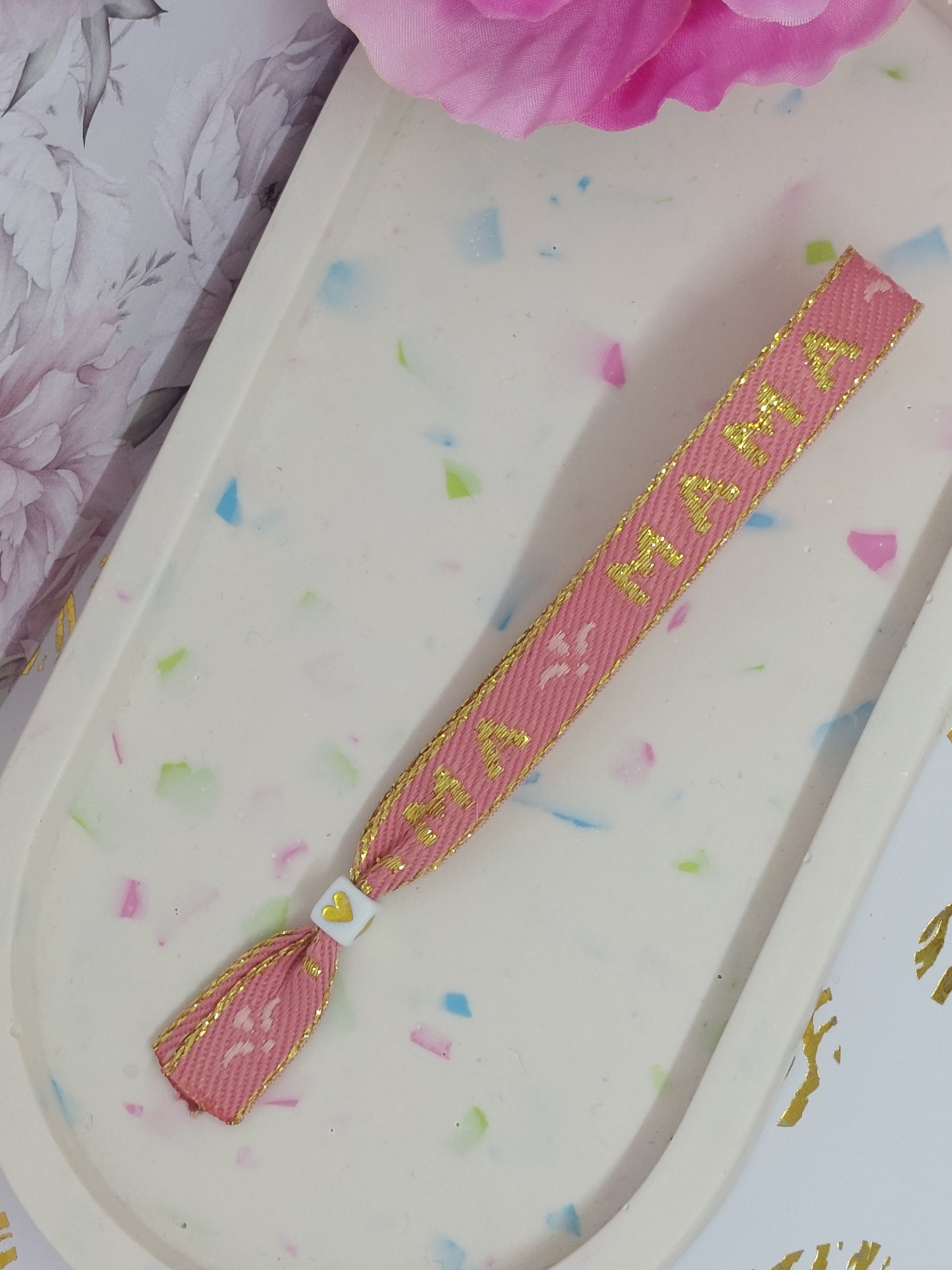 Lint armbandje "mama"