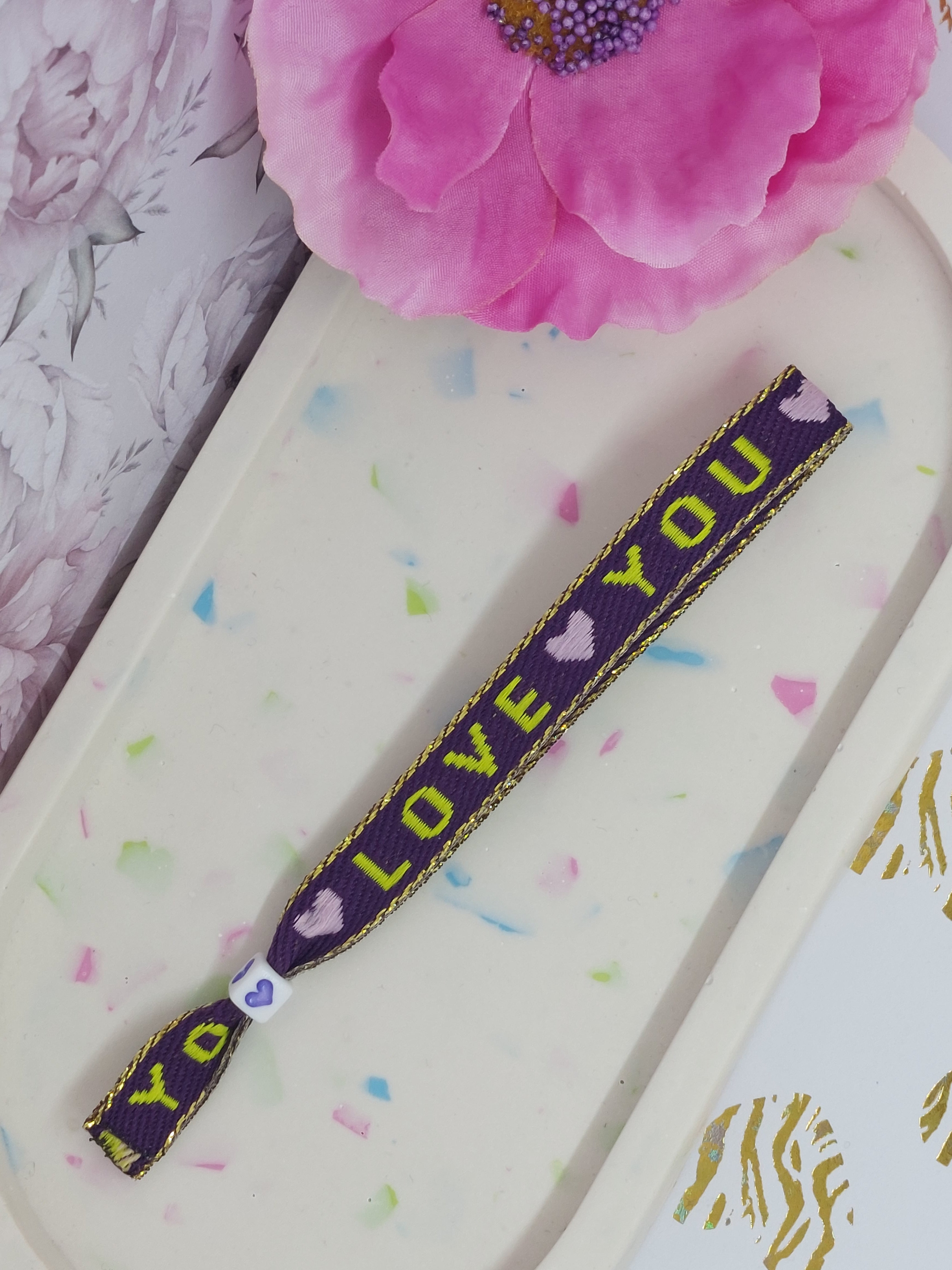 Lint armbandje "love you"