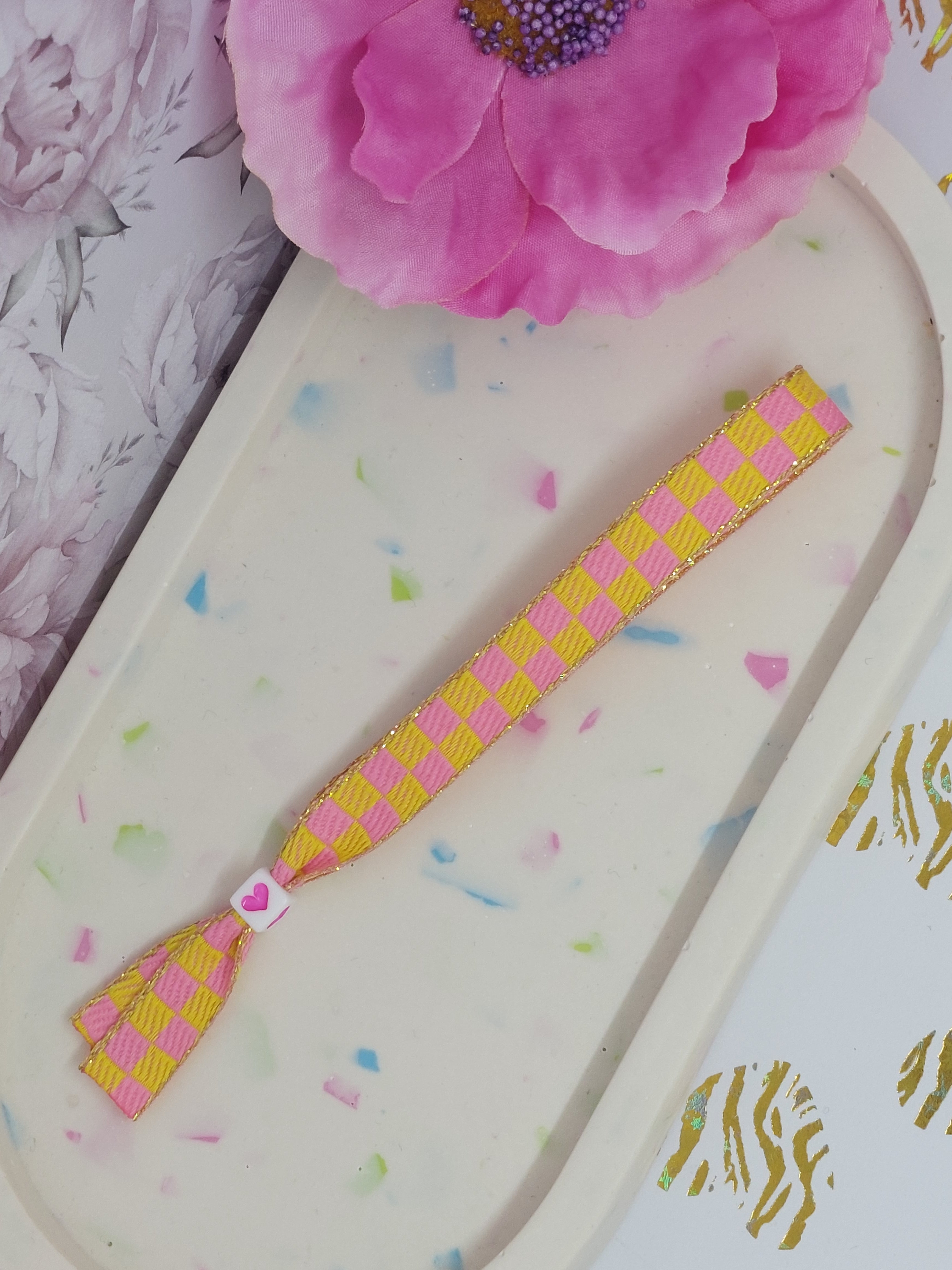 Lint armbandje "blokje"