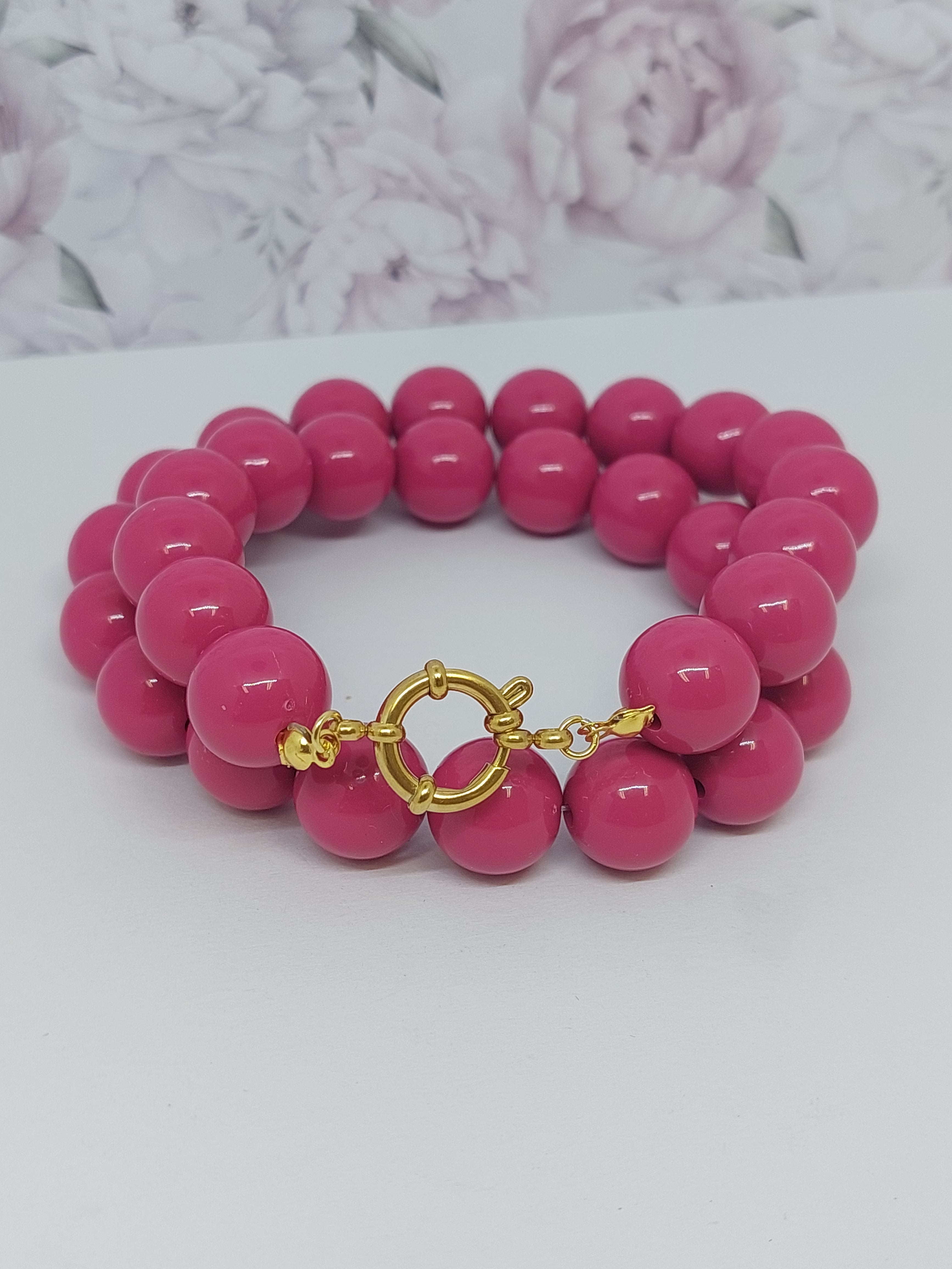 Kralenketting Rose violet
