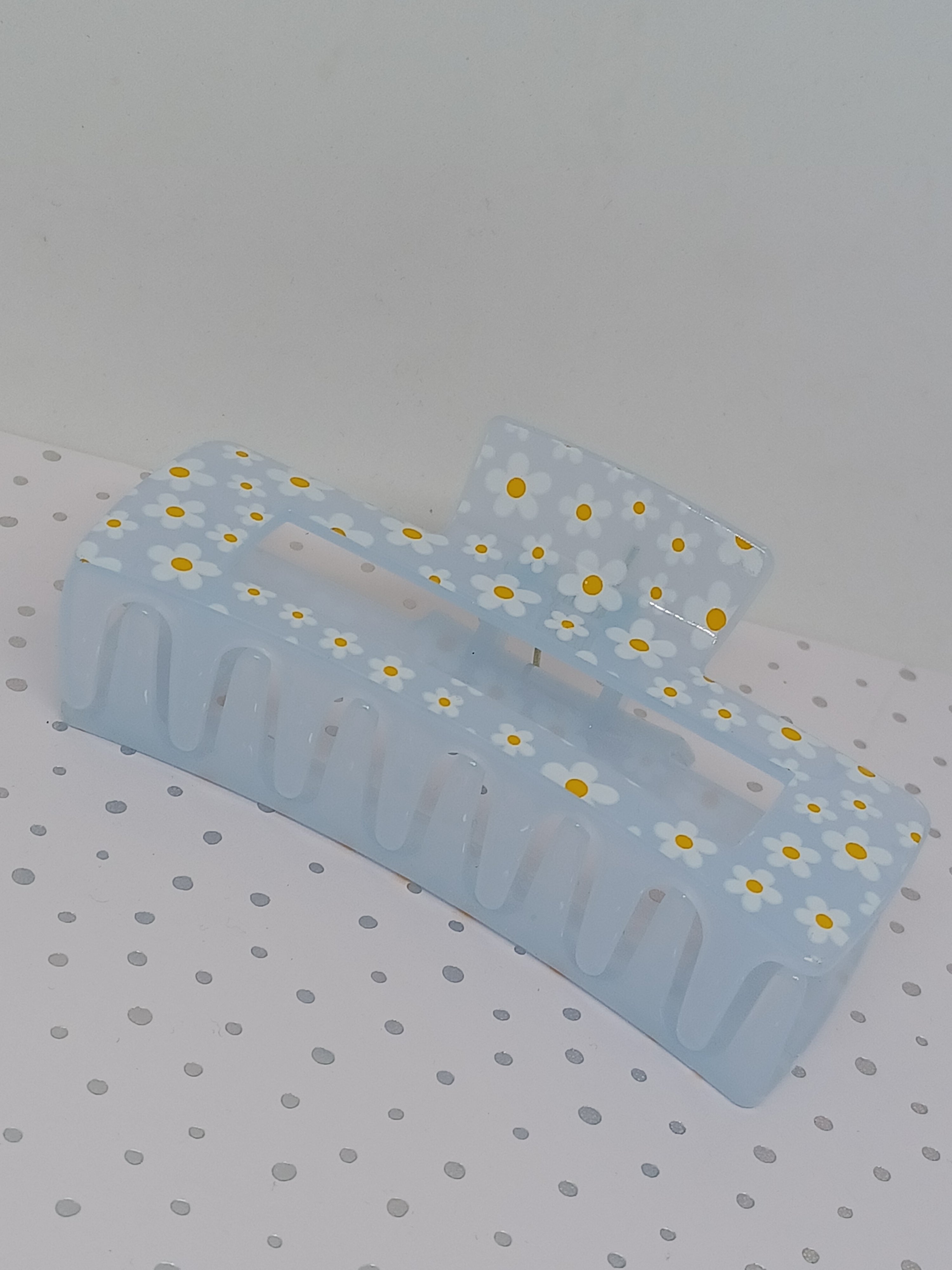 Haarklem Bloemetjes Licht Blauw