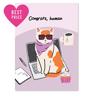 "Congrats, human" Purple-orange-black
