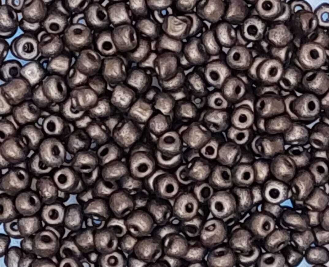 Rocailles Sepia bruin metallic 6/0 (4mm)