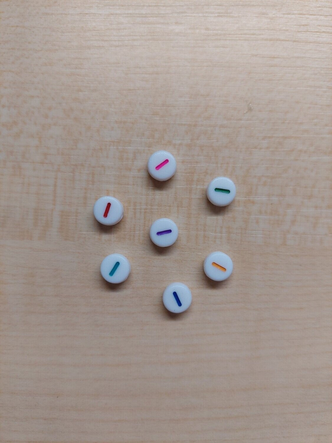 Cijfer kraal 1 muticolor