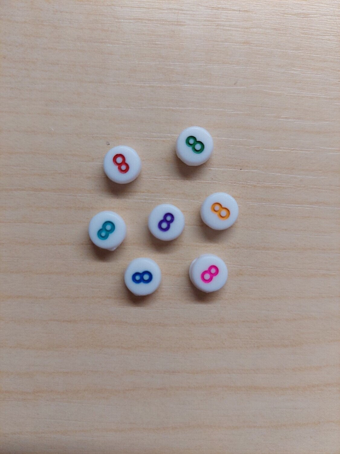 Cijfer kraal 8 multicolor