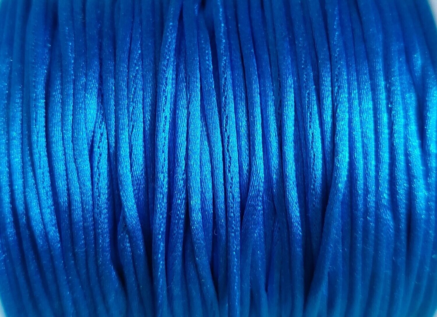 Satijn koord 1mm Blauw