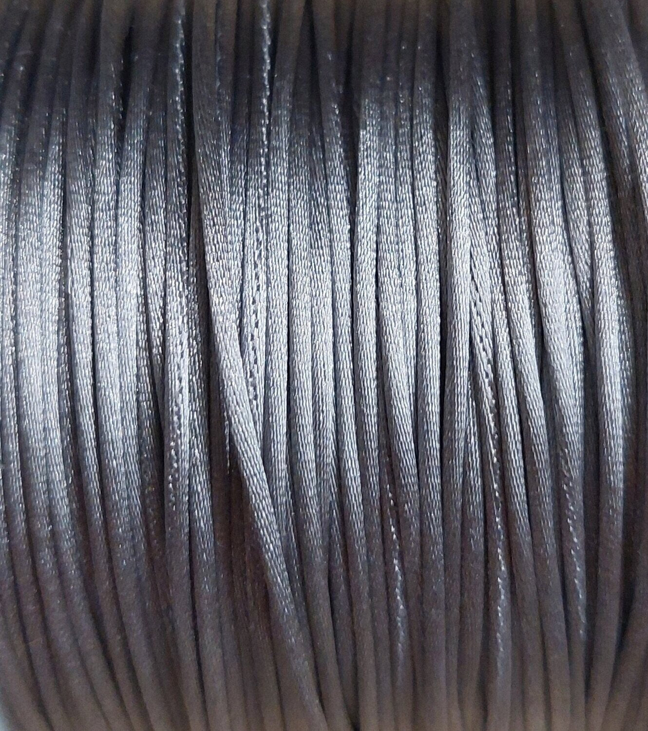 Satijn koord 1mm Grijs