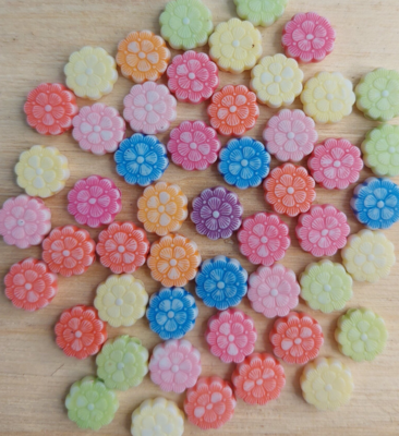 Acryl kraal bloem plat