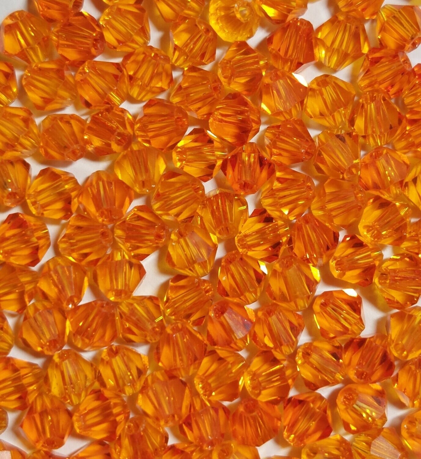 Bicone oranje 4mm