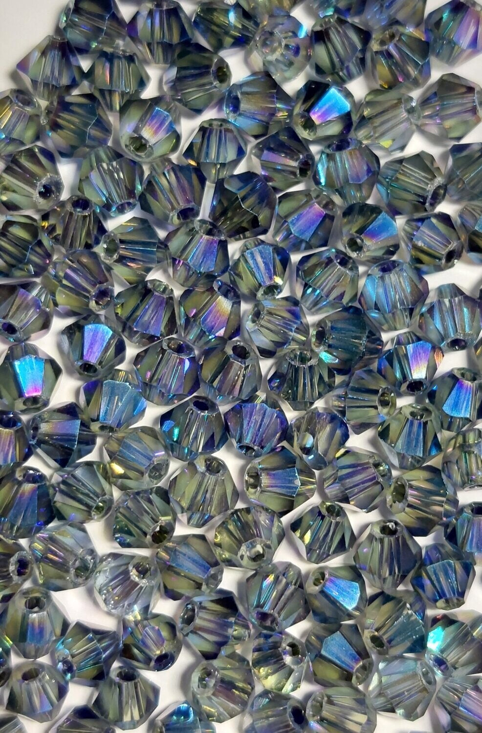 Bicone crystal blauw 4mm