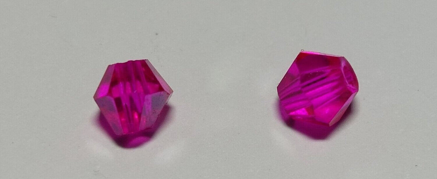 Bicone fel roze 4mm
