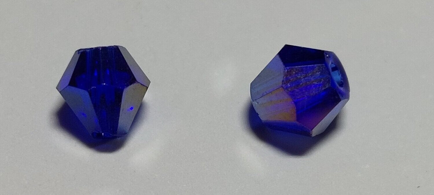 Bicone kobalt blauw 4mm