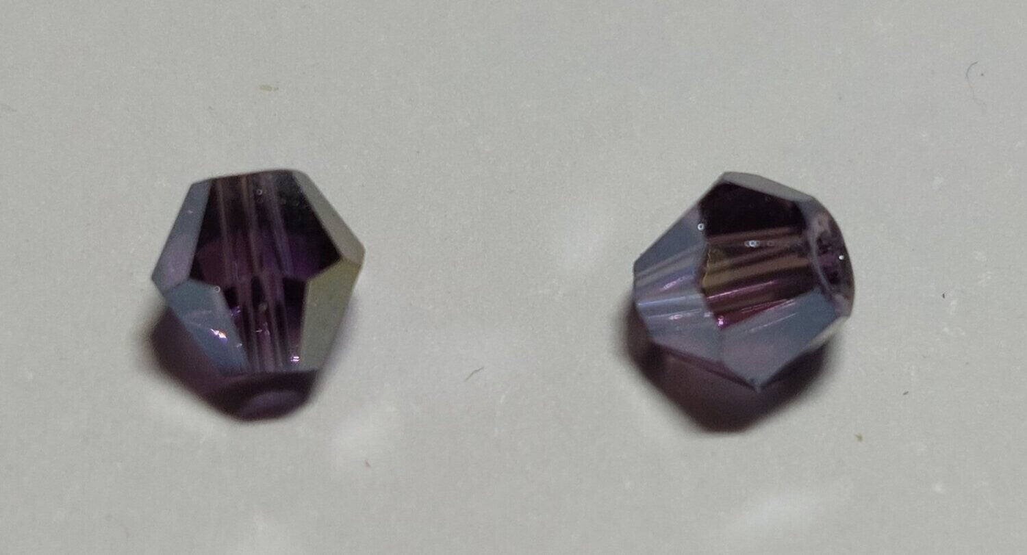 Bicone heide paars 4mm