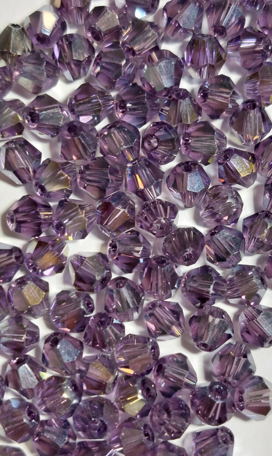 Bicone heide paars 4mm