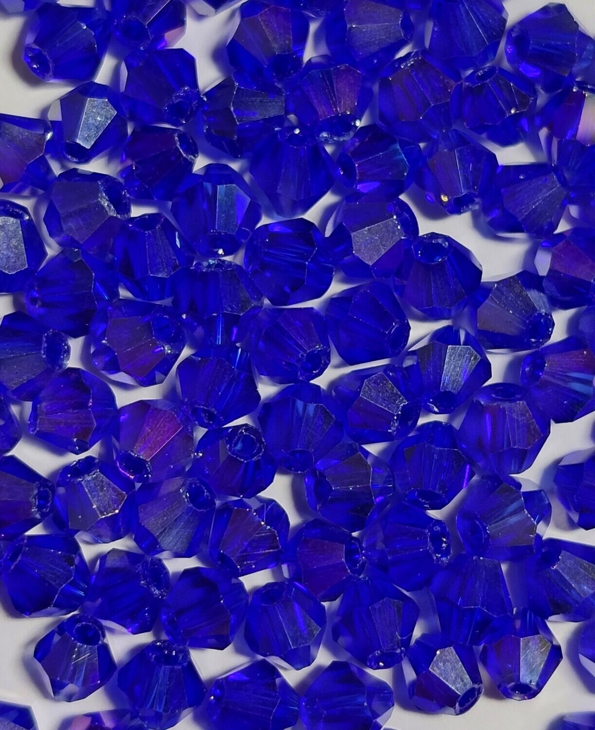 Bicone kobalt blauw 4mm