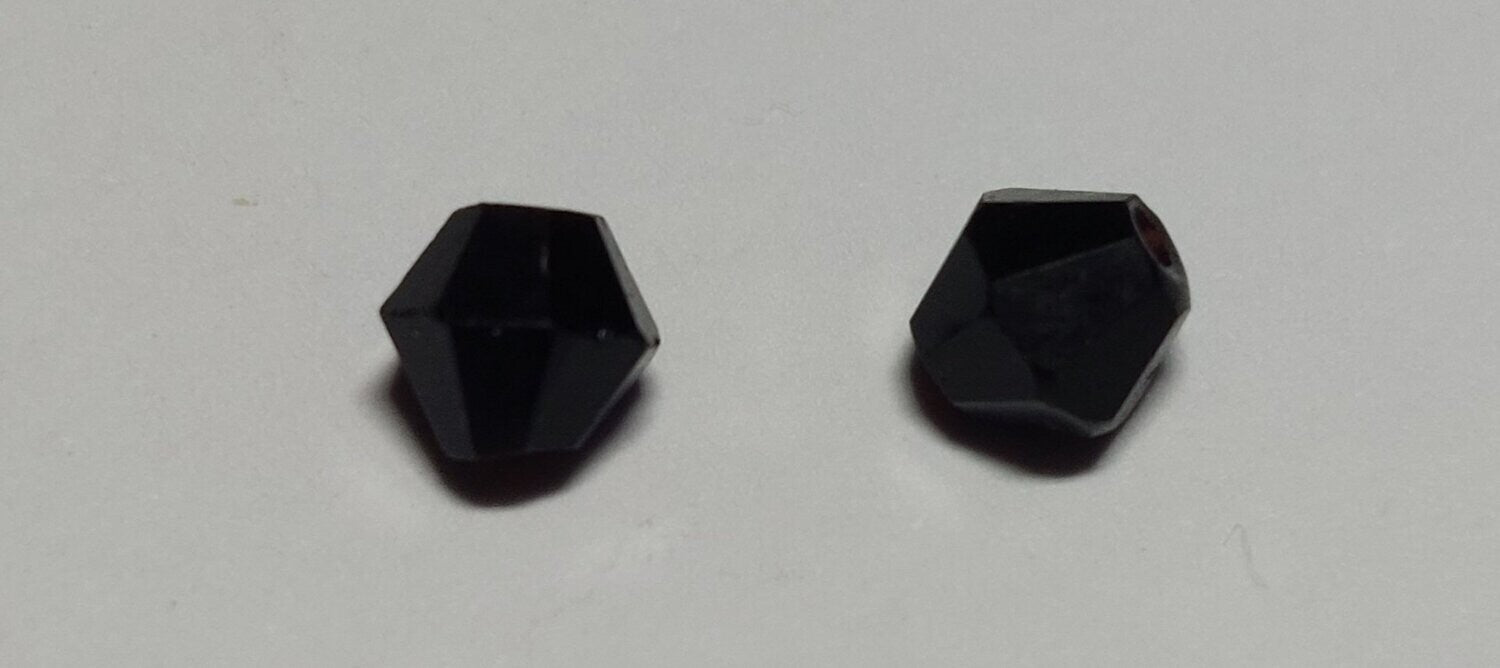 Bicone zwart 4mm