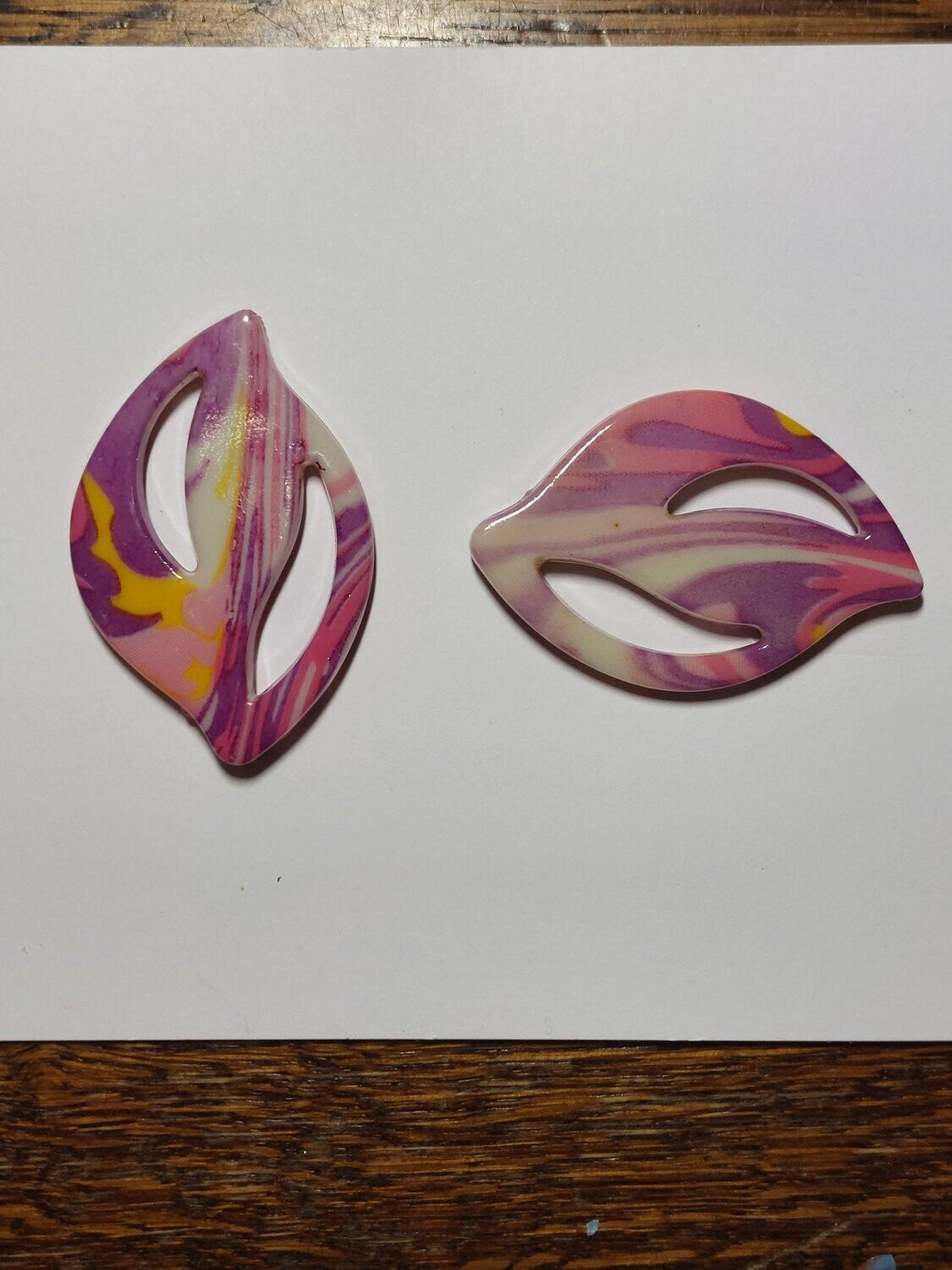 Blad Roze/paars/geel