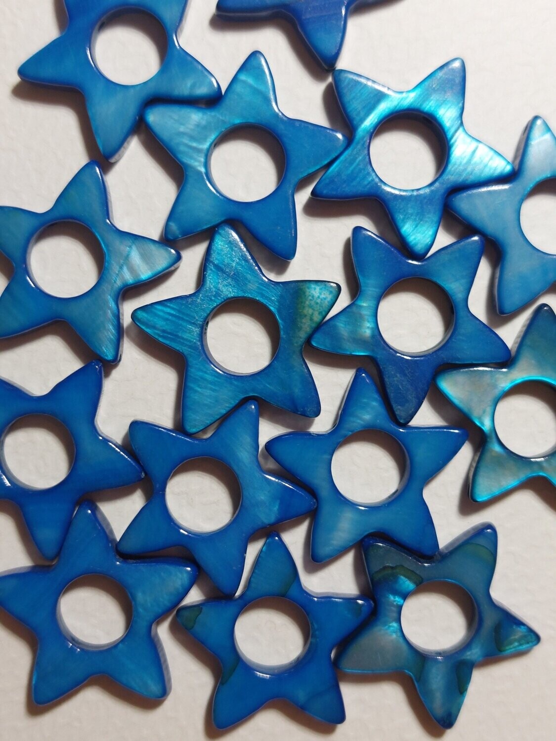 Schelpkraal Ster open, blauw