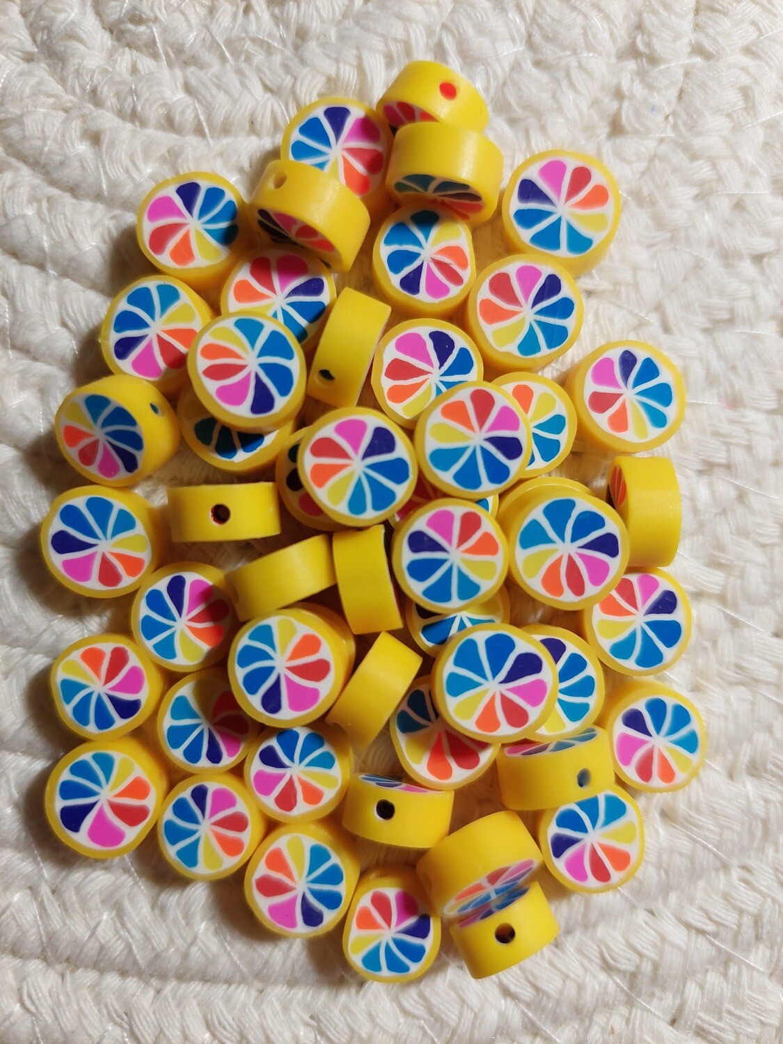 Fimo kraal rainbow fruit