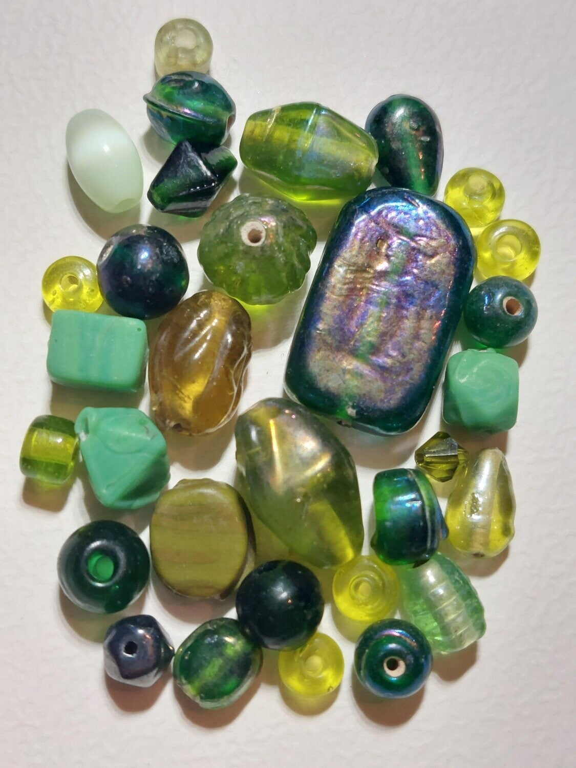 Glaskralenmix groen