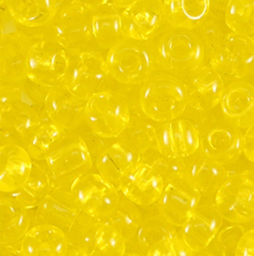 Rocailles Transparant Yellow 6/0 (4mm)