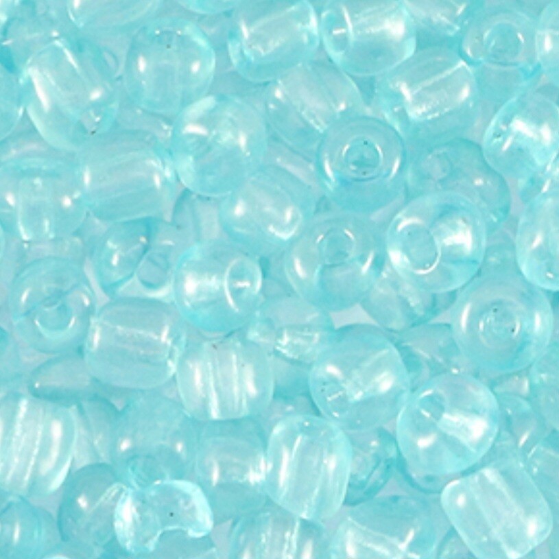 Rocailles Transparant Arctic Blue 6/0 (4mm)