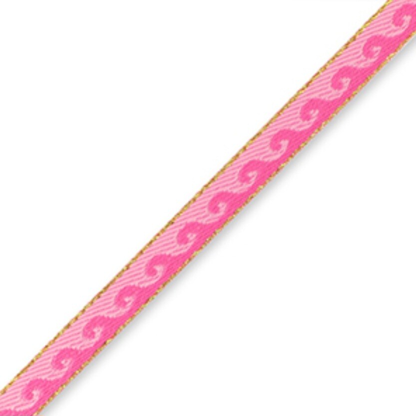 Lint met tekst "waves" fuchsia/Light pink