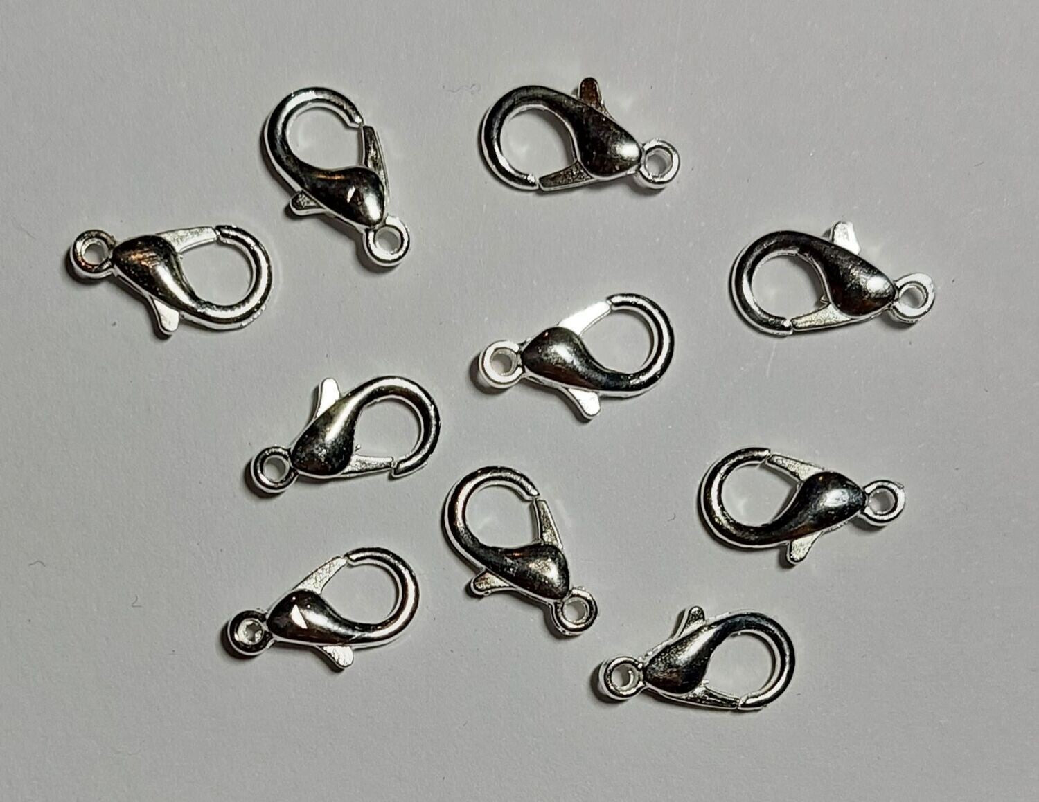 Karabijn slotje 10mm zilver